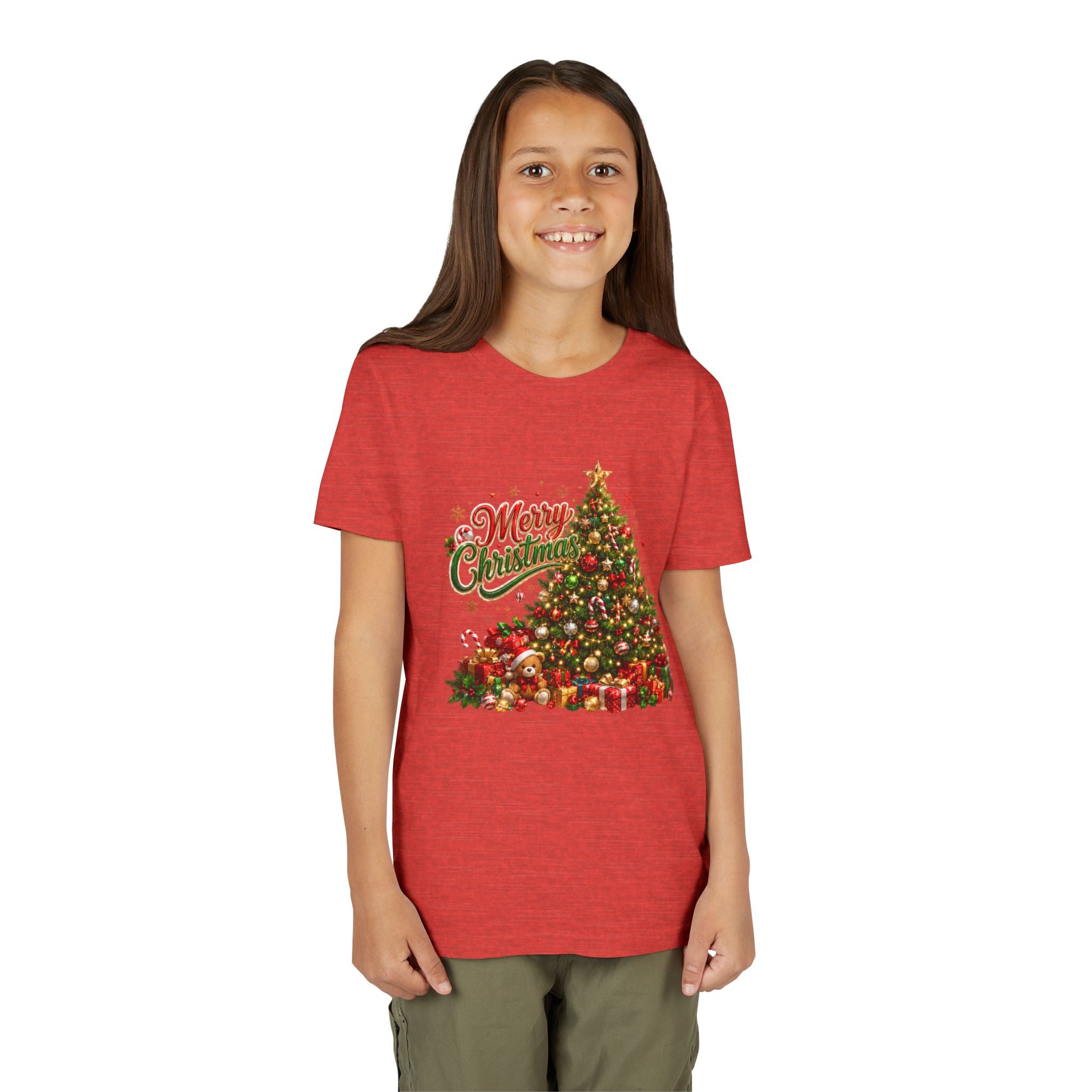 Merry Christmas Tree Shirt – Classic Holiday Tee | Christmas Gift for Kids and Famil