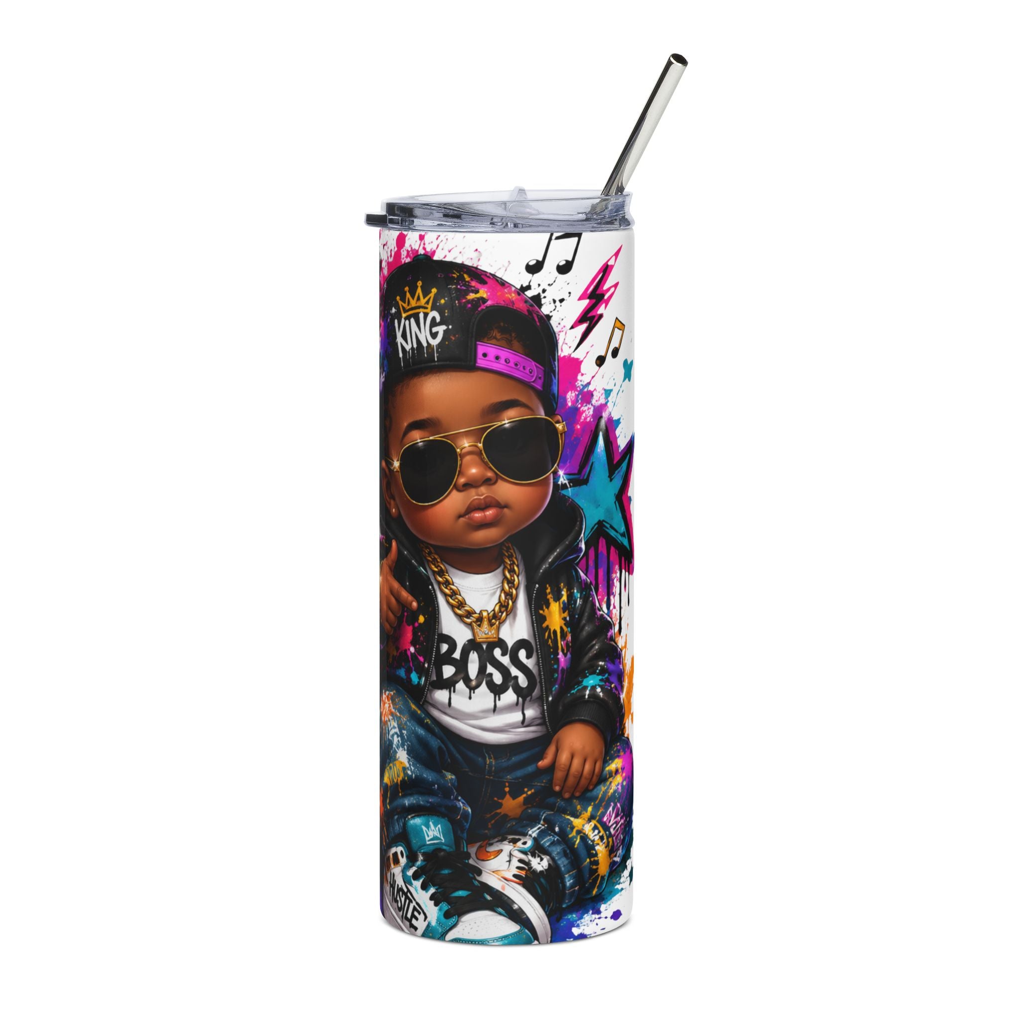 Lil King & Queen Tumbler – Hip Hop Baby Graffiti Graphic Drinkware