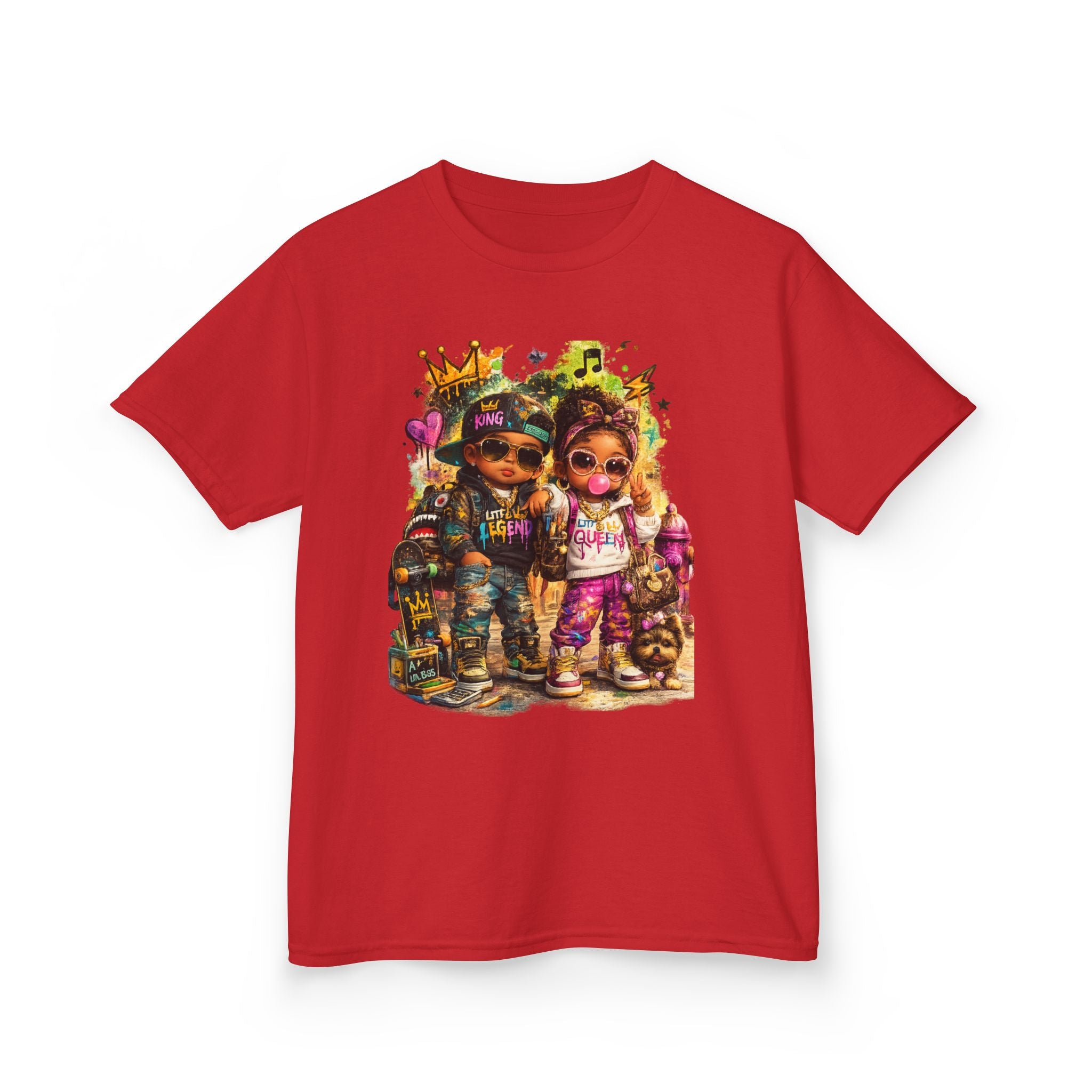 Lil Legend & Lil Queen T-Shirt | Hip Hop Kids Graffiti Graphic Tee | Urban Streetwear Kids Shirt