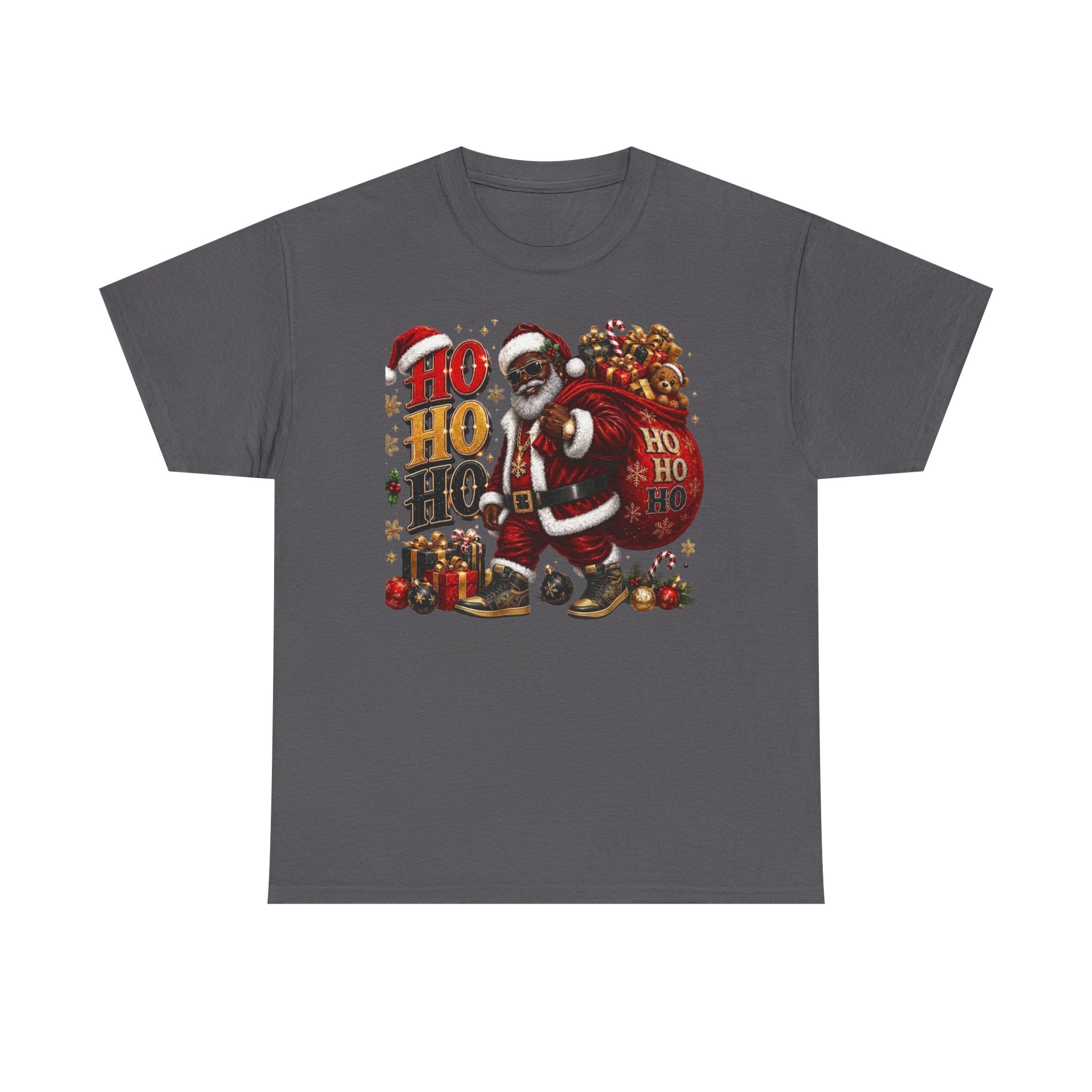 Black Santa Ho Ho Ho Shirt – Melanin Christmas Tee | Holiday Gift for Himz xc