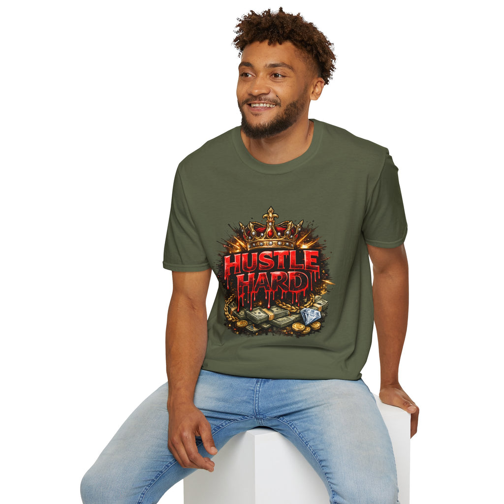 Hustle Hard T-Shirt – Crown & Money Graphic Tee