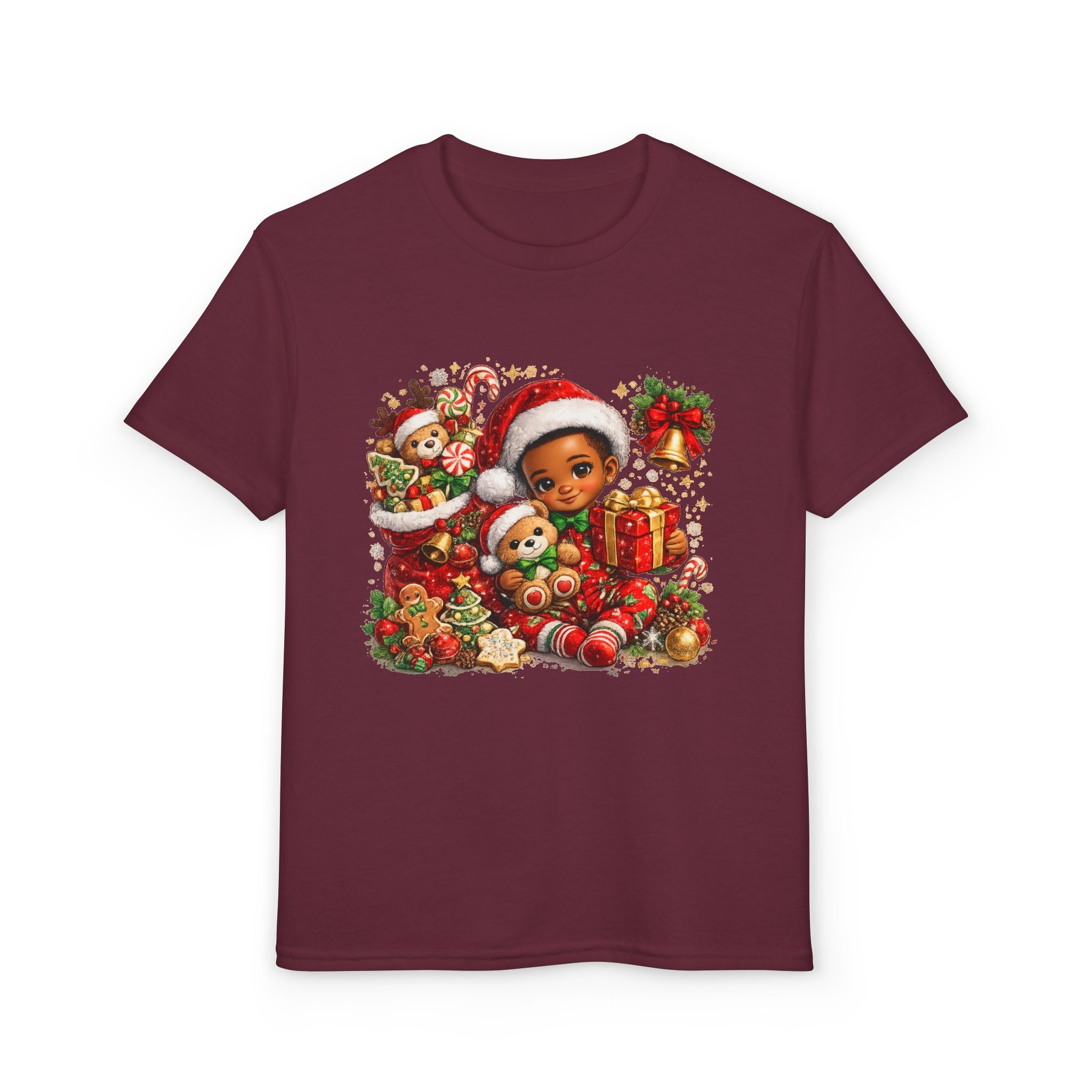 Black Boy Christmas Shirt – Melanin Kids Holiday Tee | Christmas Gift for Boys