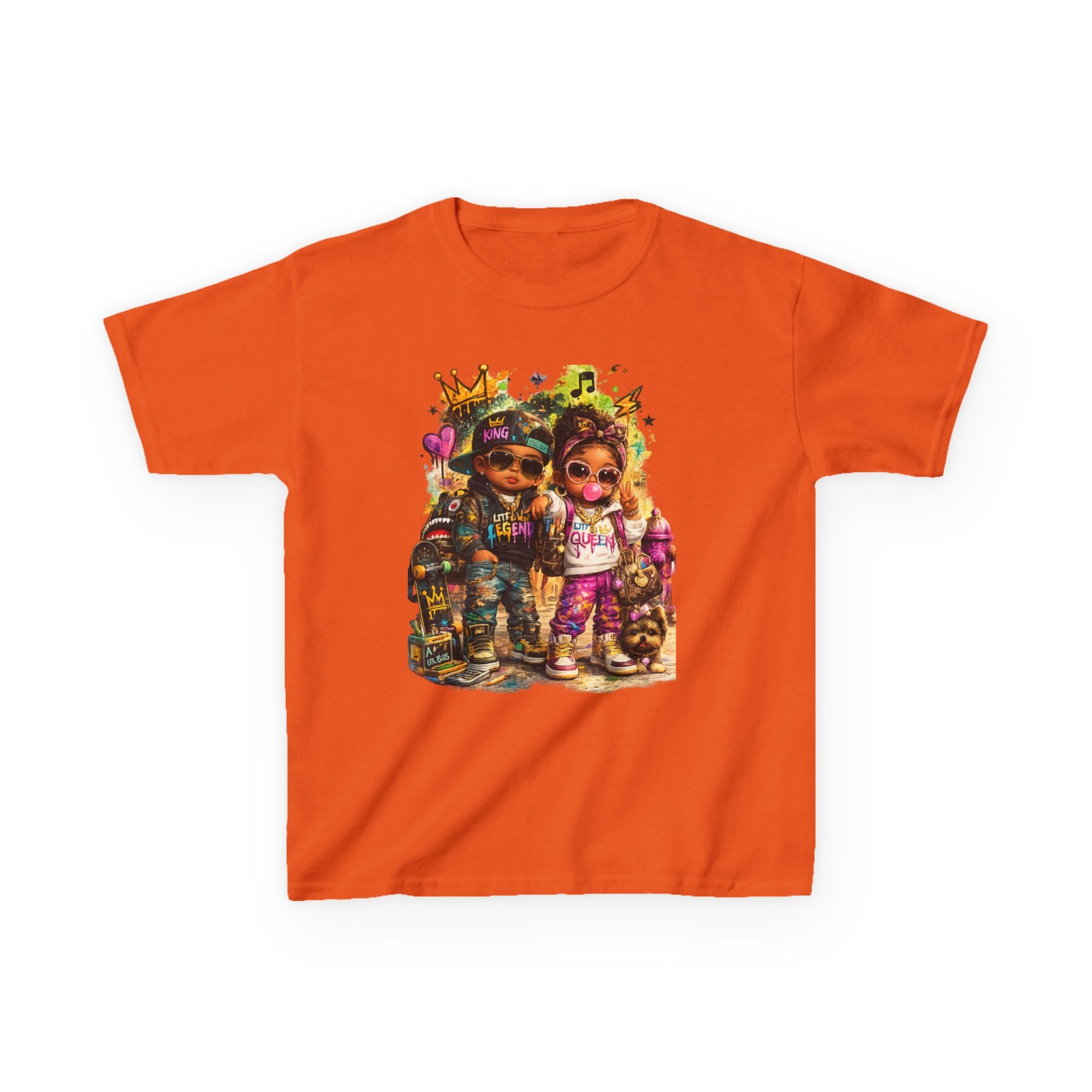 Lil Legend & Lil Queen T-Shirt | Hip Hop Kids Graffiti Graphic Tee | Urban Streetwear Kids Shirt