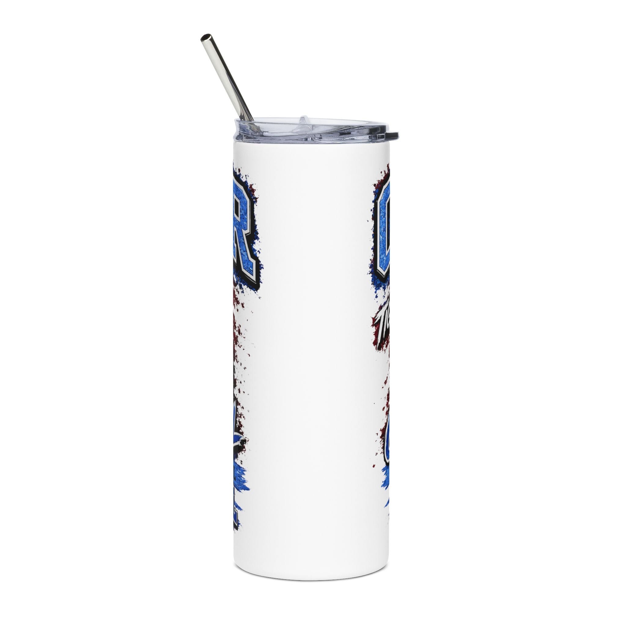 Carver High School Football Skinny Tumbler | Tigers Spirit Insulated Cup with Straw
