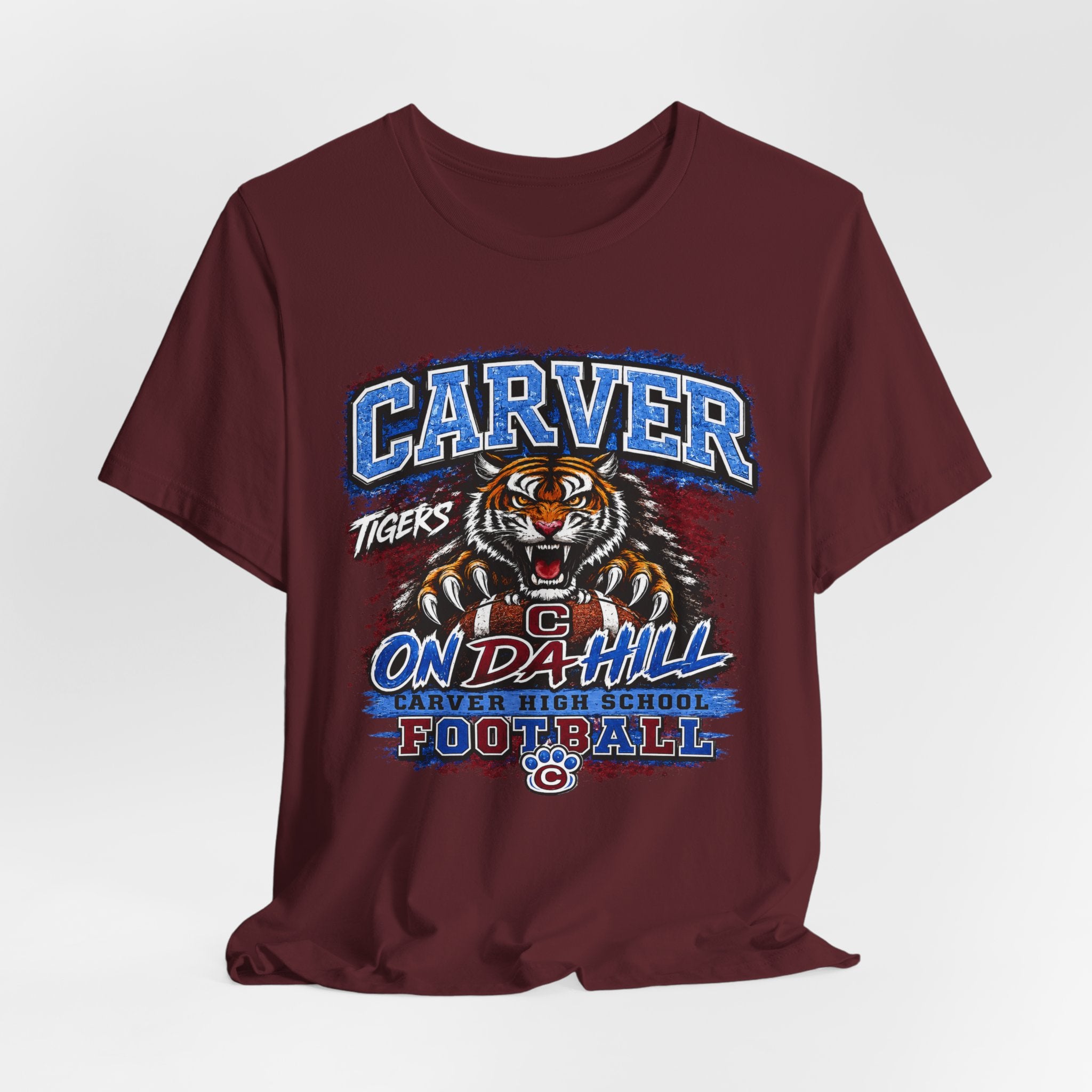 Carver Tigers On Da Hill T-Shirt | Carver High School Football Graphic Tee