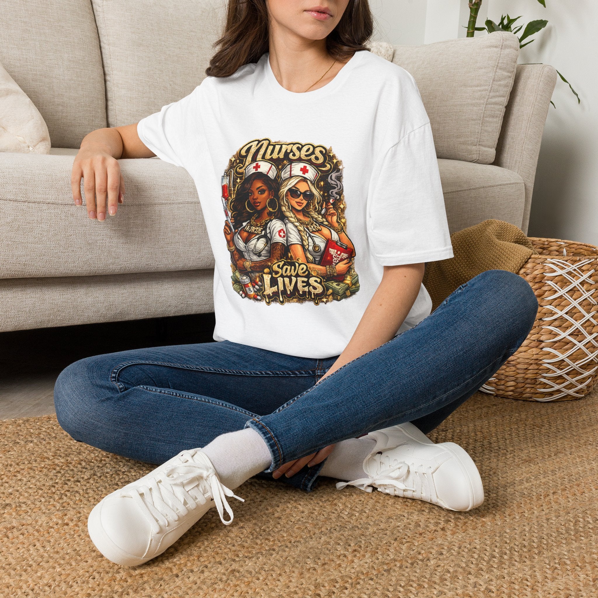 Nurses Save Lives T-Shirt | Nurse Appreciation Gift | Bold Nurse Graphic Tee