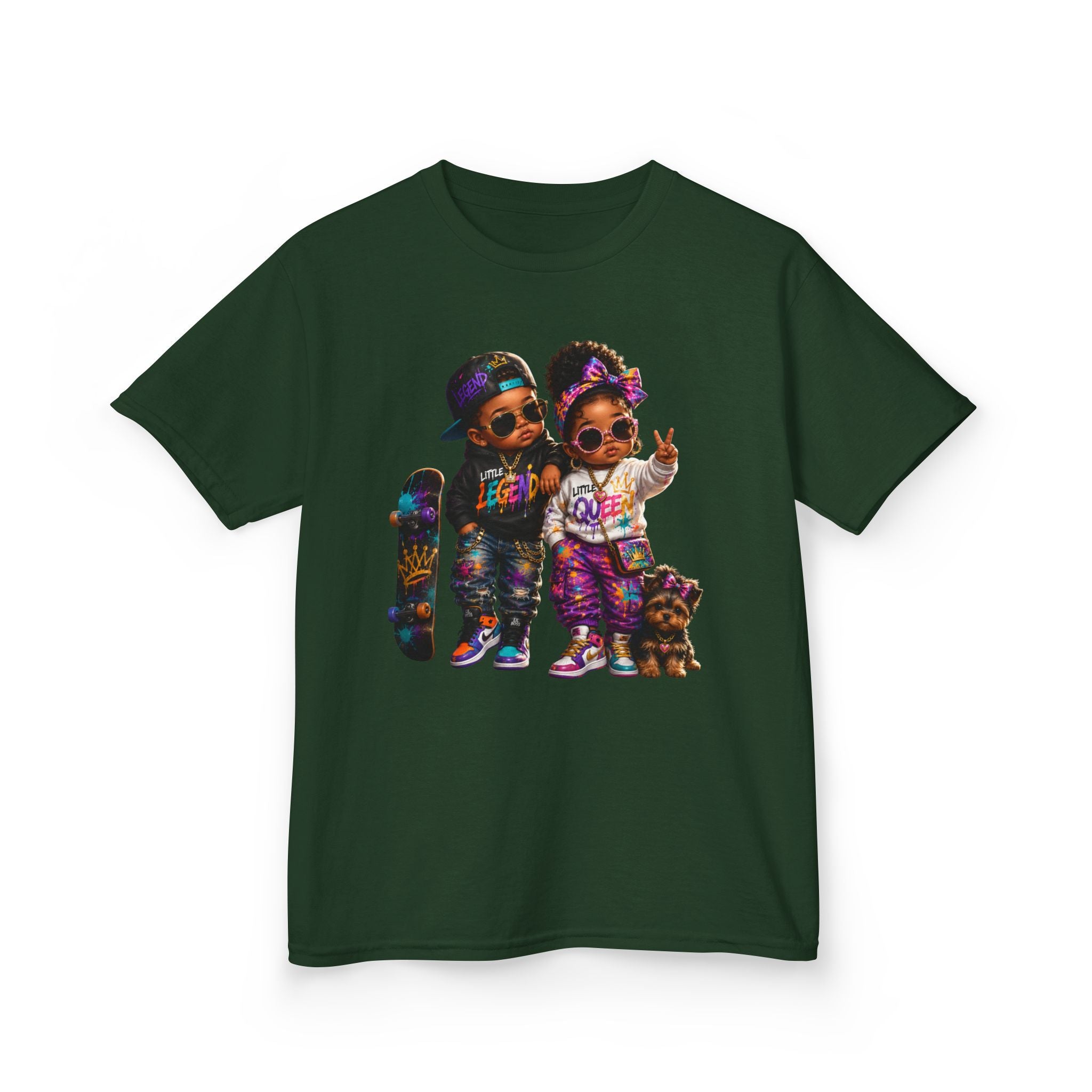 Little Legend & Little Queen T-Shirt | Back to School Hip Hop Kids Graphic Tee | Urban Streetwear Shirt