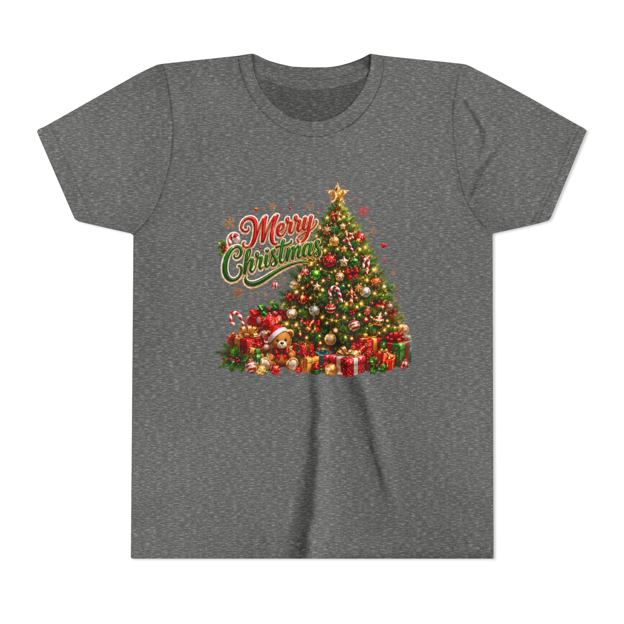 Merry Christmas Tree Shirt – Classic Holiday Tee | Christmas Gift for Kids and Famil
