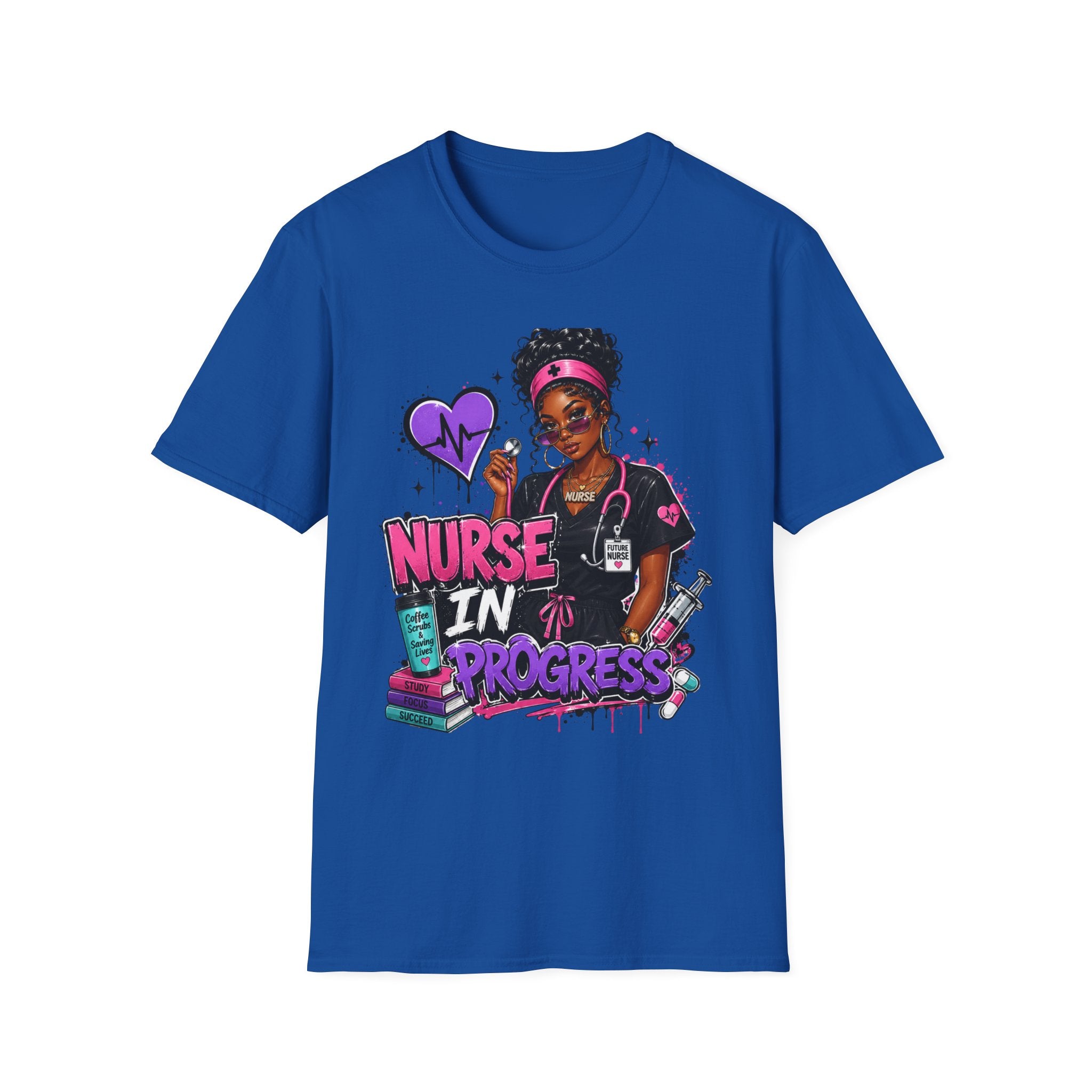 Nurse In Progress T-Shirt | Future Nurse Gift | Black Girl Nurse Graphic Tee