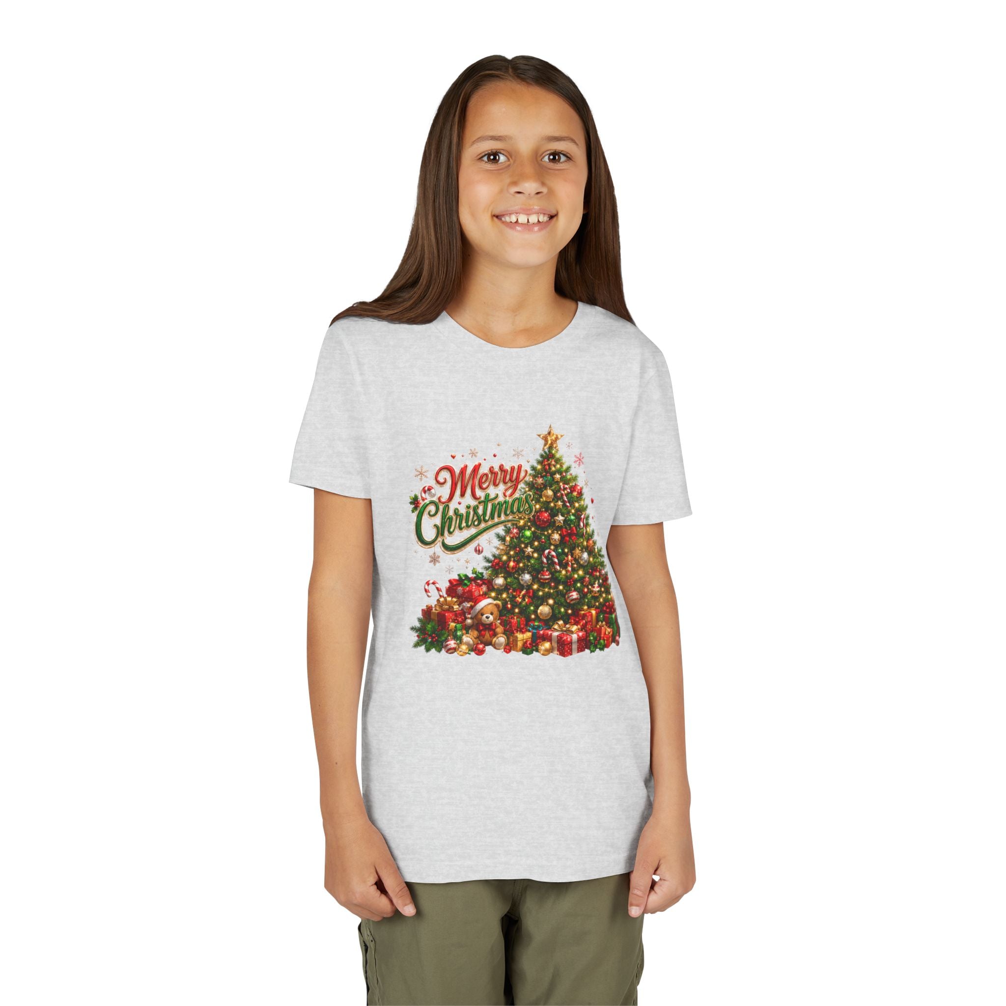 Merry Christmas Tree Shirt – Classic Holiday Tee | Christmas Gift for Kids and Famil