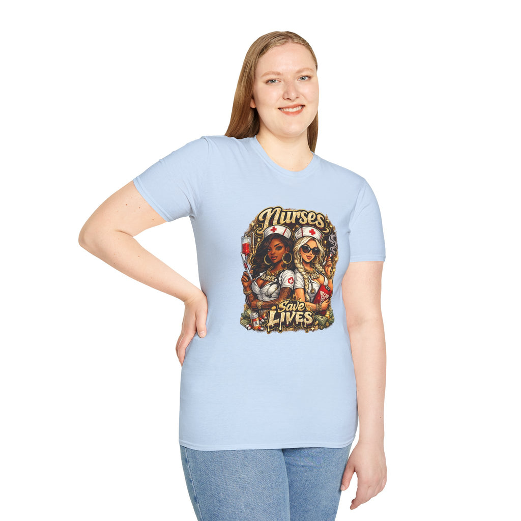 Nurses Save Lives T-Shirt | Nurse Appreciation Gift | Bold Nurse Graphic Tee
