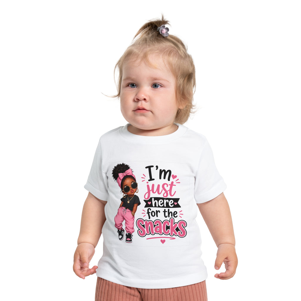 Hip Hop Baby "I'm Just Here for the Snacks" Short Sleeve T-Shirt