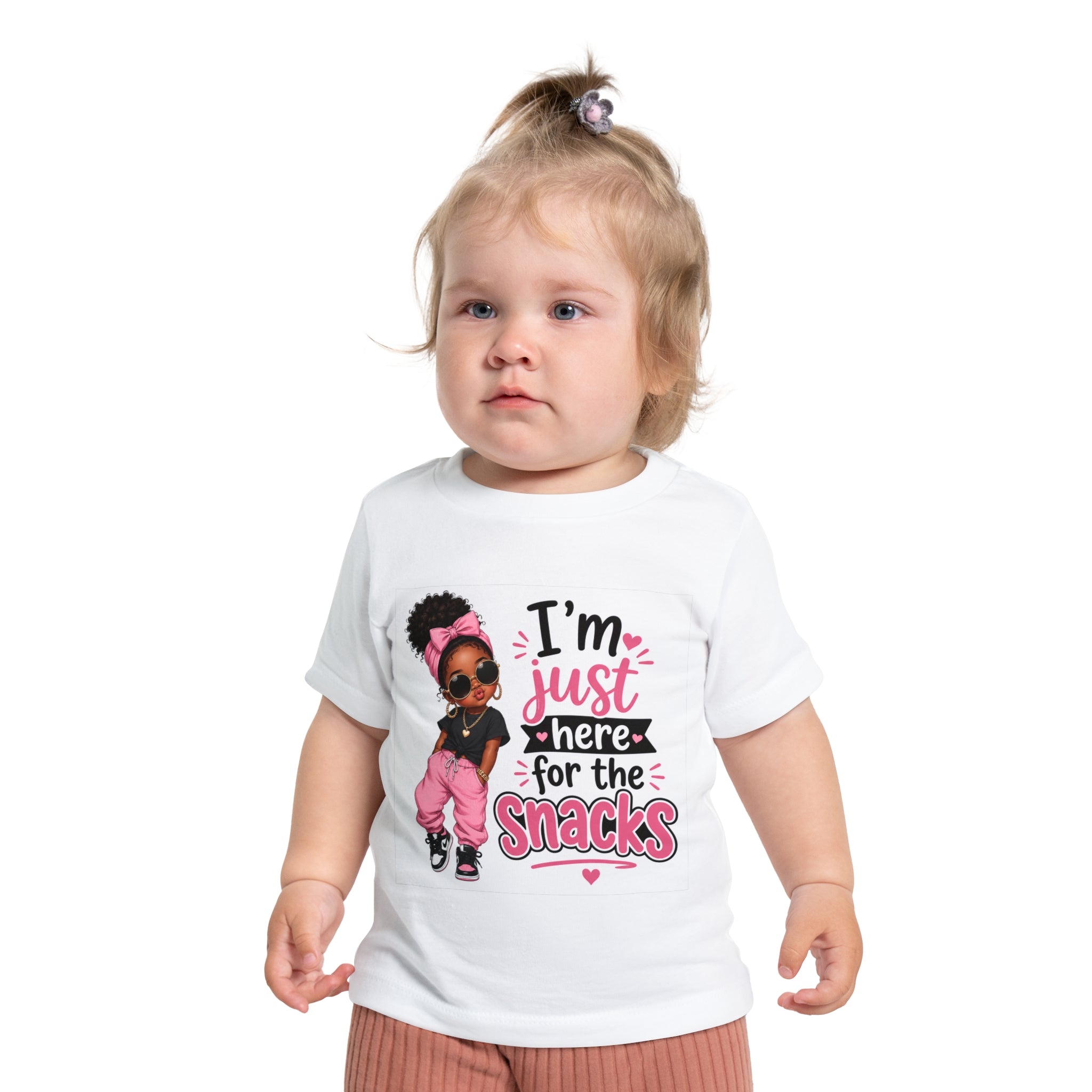 Hip Hop Baby "I'm Just Here for the Snacks" Short Sleeve T-Shirt