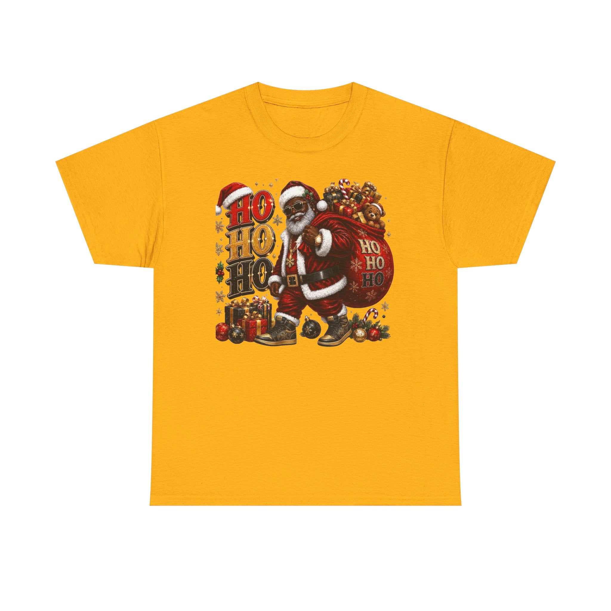 Black Santa Ho Ho Ho Shirt – Melanin Christmas Tee | Holiday Gift for Himz xc