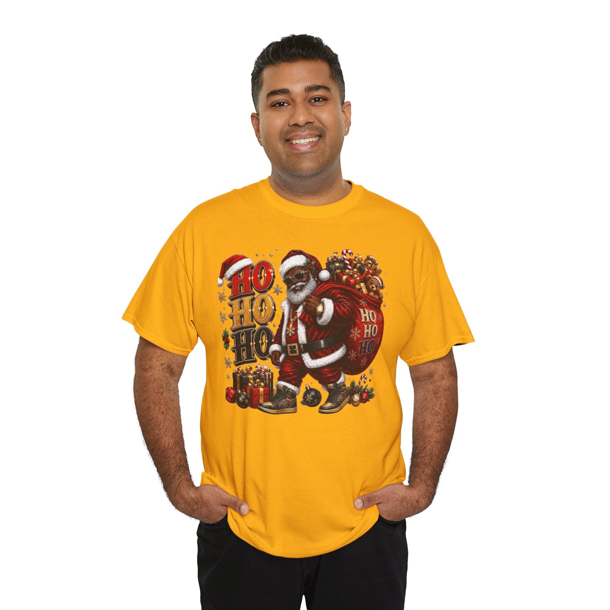 Black Santa Ho Ho Ho Shirt – Melanin Christmas Tee | Holiday Gift for Himz xc