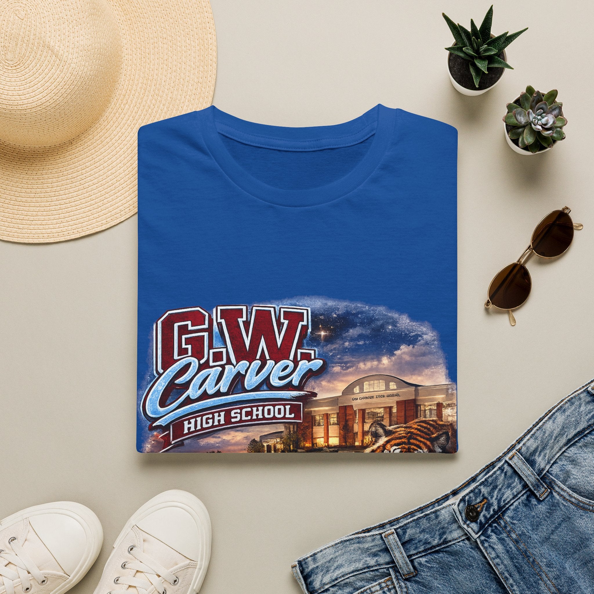 G.W. Carver High School Tigers T-Shirt | On Da Hill School Spirit Tee | Columbus GA Tiger Pride Graphic Tee