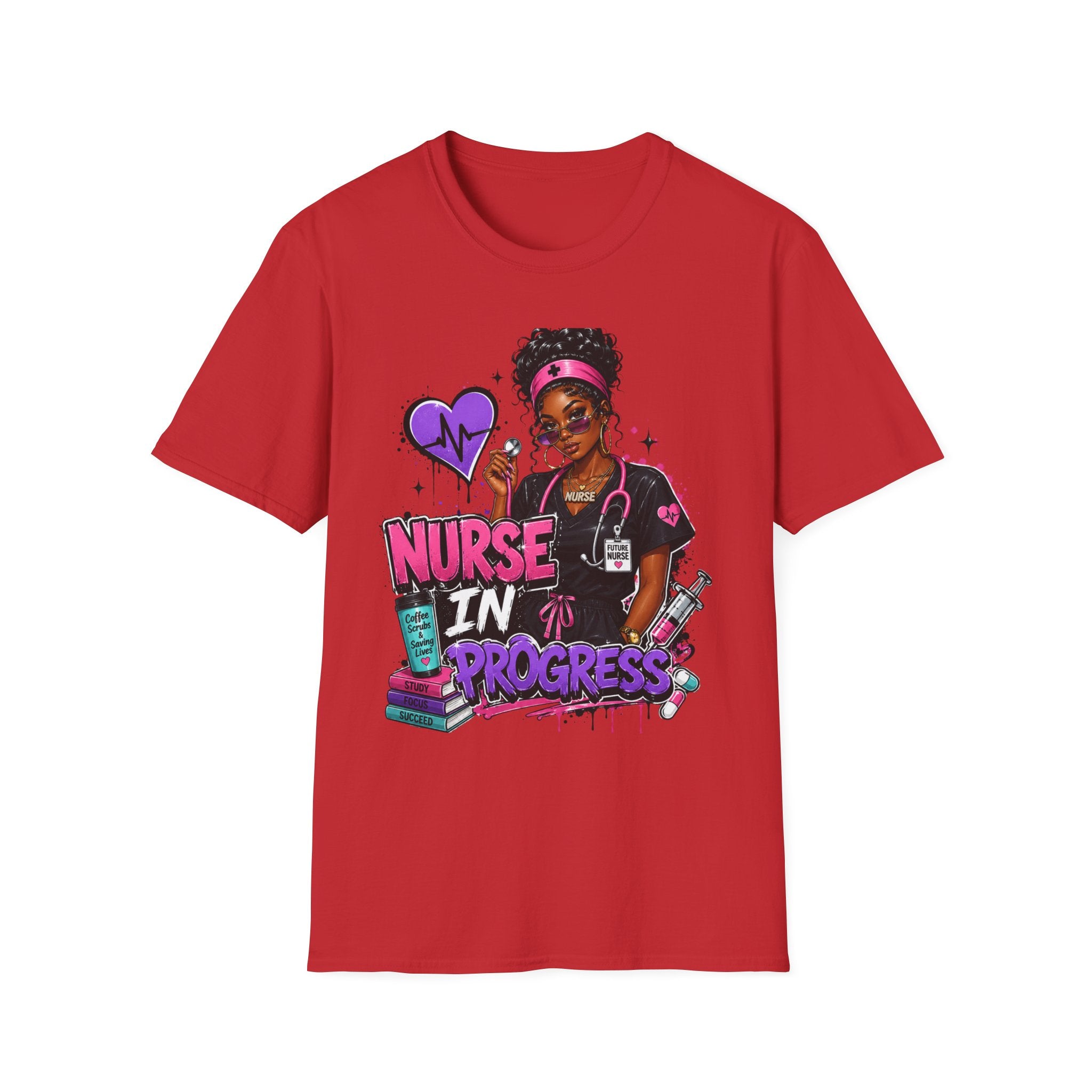 Nurse In Progress T-Shirt | Future Nurse Gift | Black Girl Nurse Graphic Tee