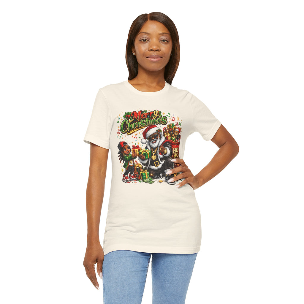 Black Santa Merry Christmas Shirt – Hip Hop Santa Gift Tee | Melanin Family Holiday Shirt