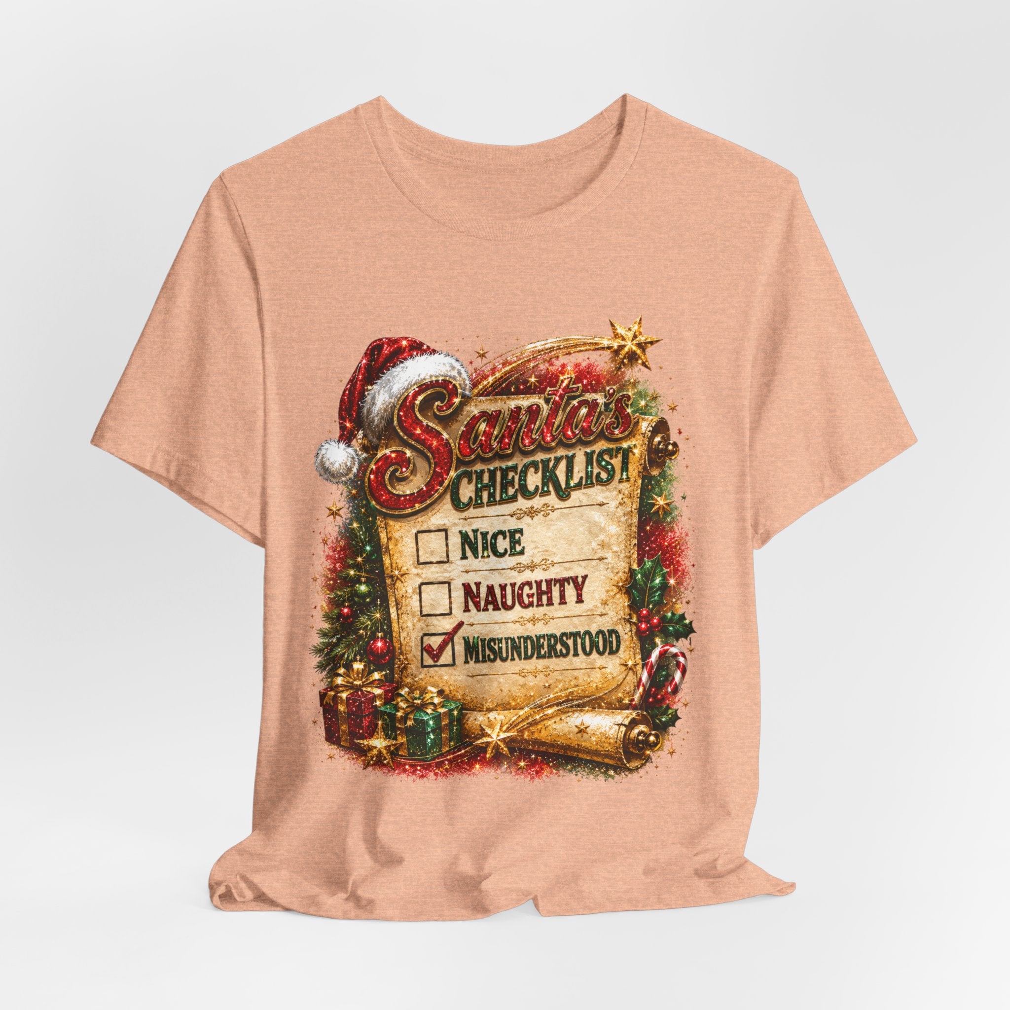 Santa's Checklist: Misunderstood – Funny Christmas T-Shirt