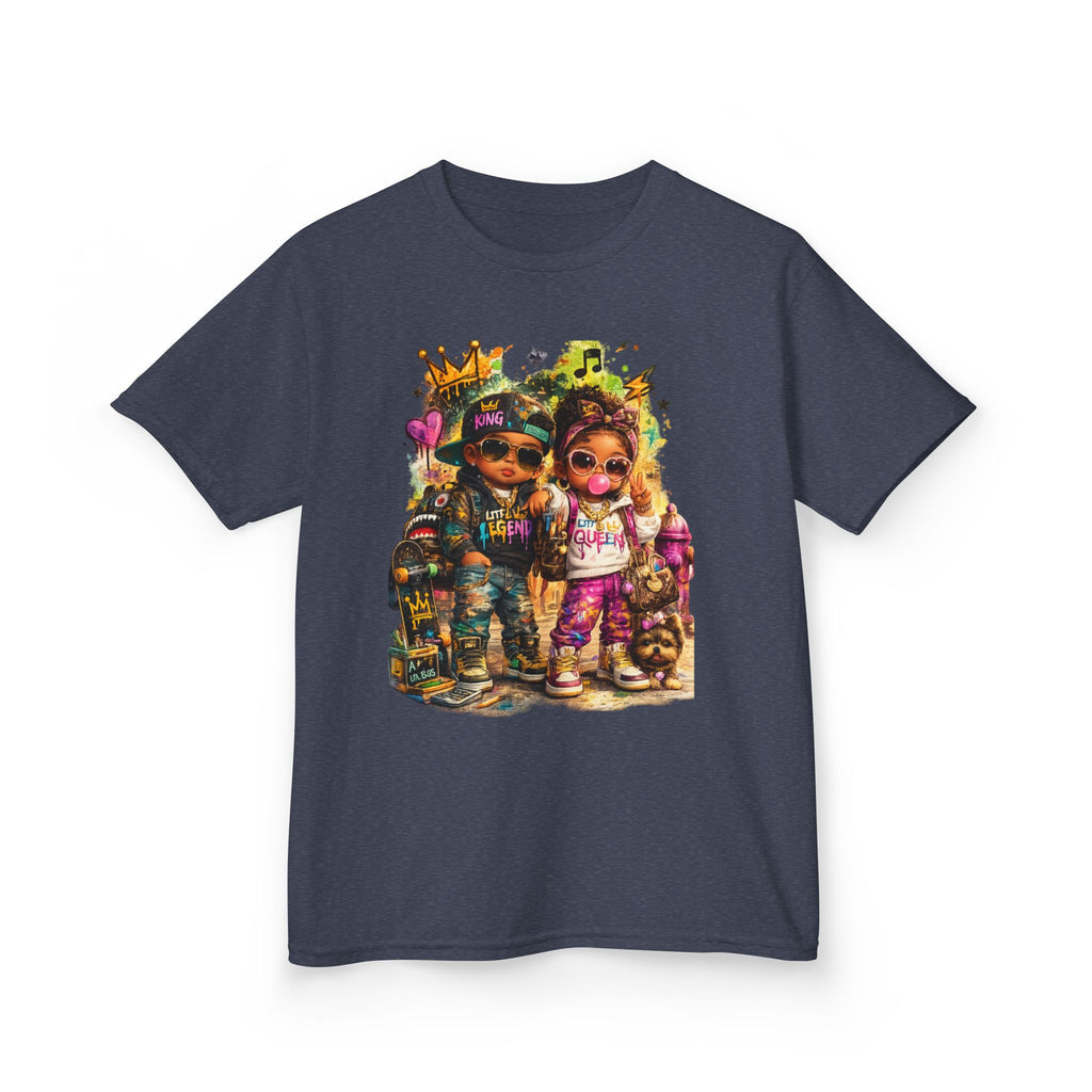 Lil Legend & Lil Queen T-Shirt | Hip Hop Kids Graffiti Graphic Tee | Urban Streetwear Kids Shirt