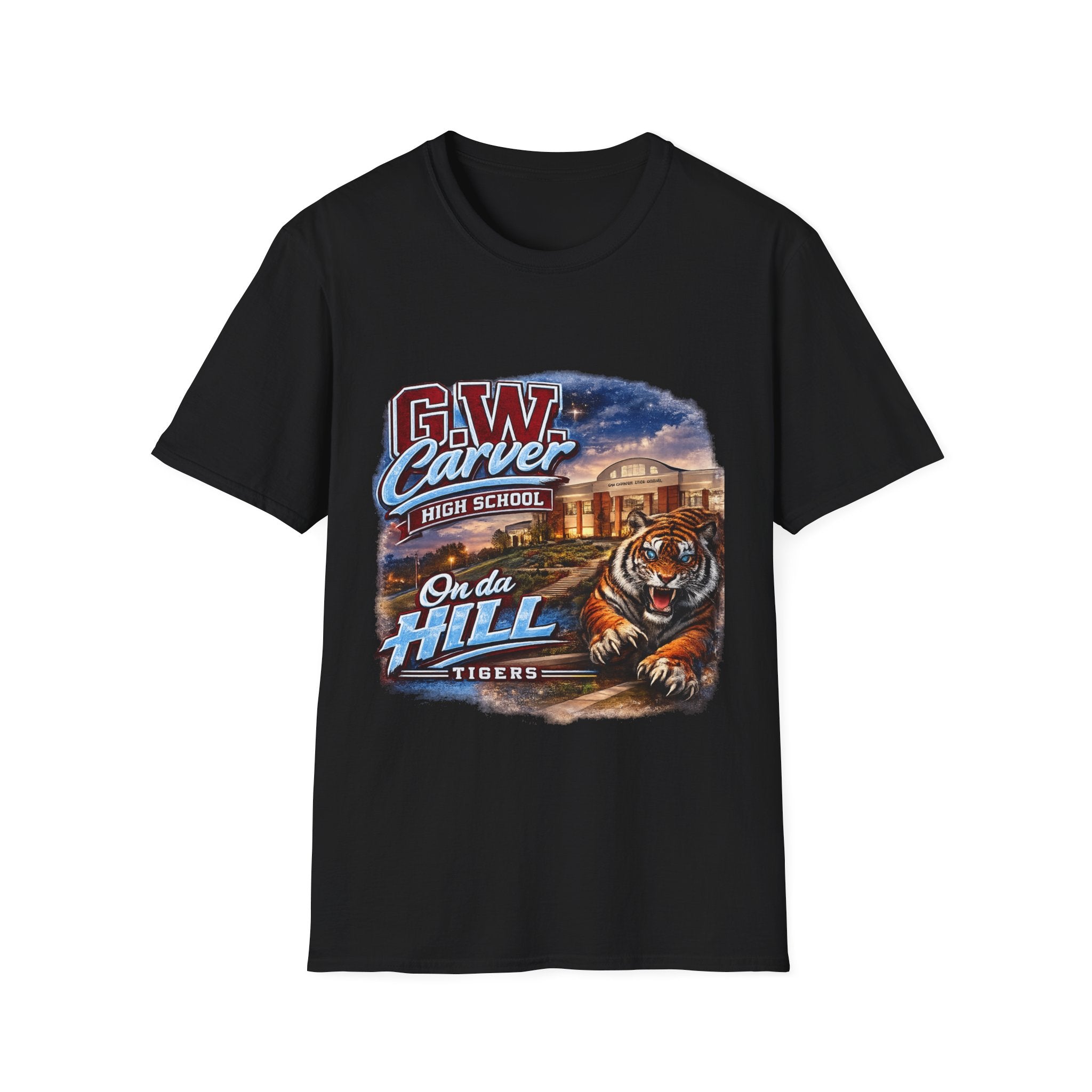 G.W. Carver High School Tigers T-Shirt | On Da Hill School Spirit Tee | Columbus GA Tiger Pride Graphic Tee