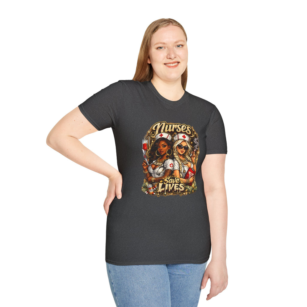 Nurses Save Lives T-Shirt | Nurse Appreciation Gift | Bold Nurse Graphic Tee