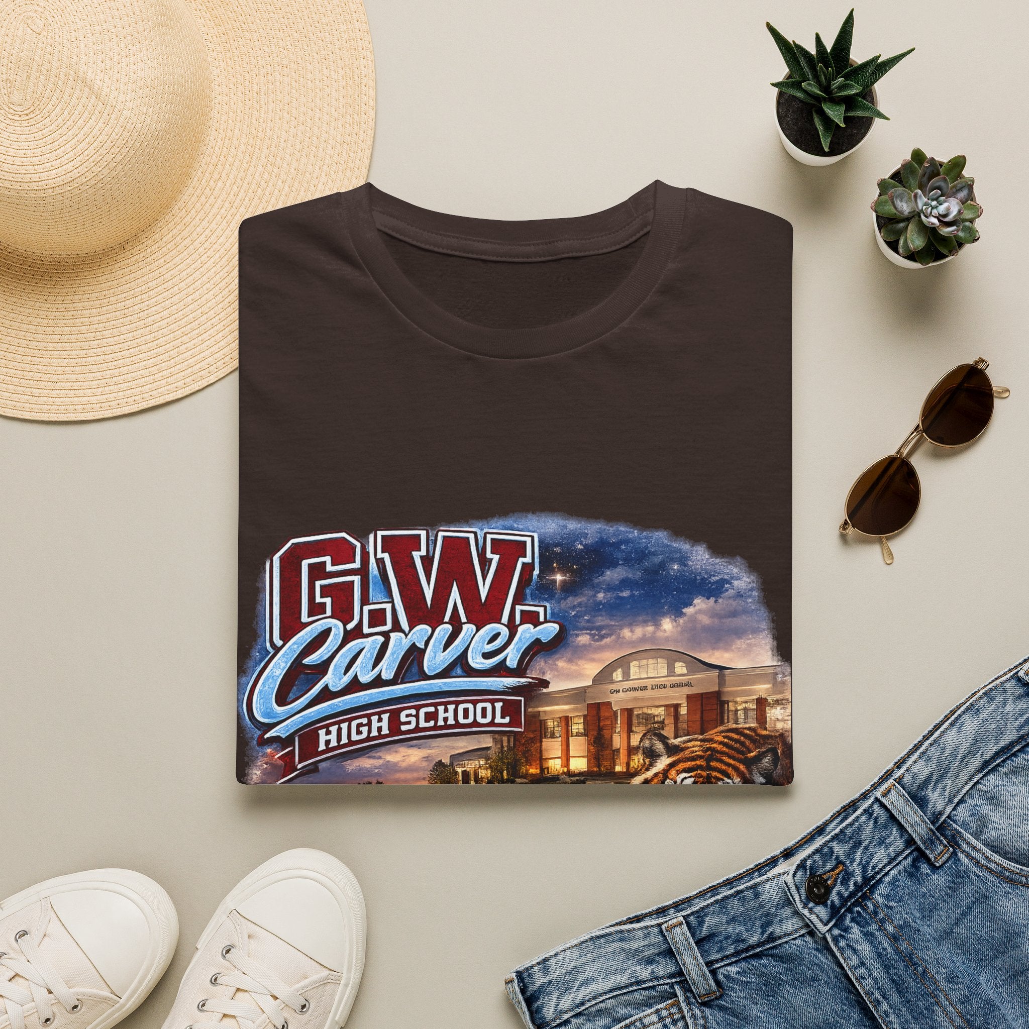 G.W. Carver High School Tigers T-Shirt | On Da Hill School Spirit Tee | Columbus GA Tiger Pride Graphic Tee