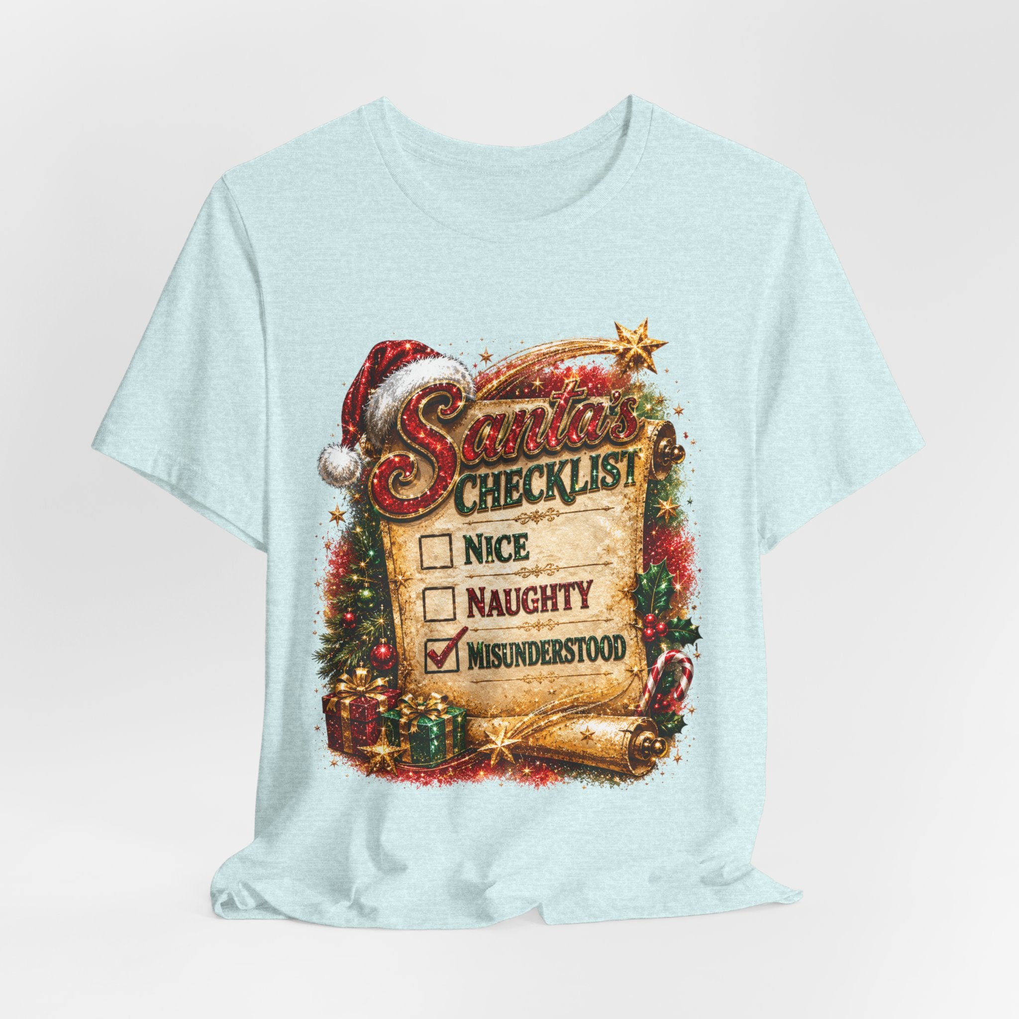 Santa's Checklist: Misunderstood – Funny Christmas T-Shirt