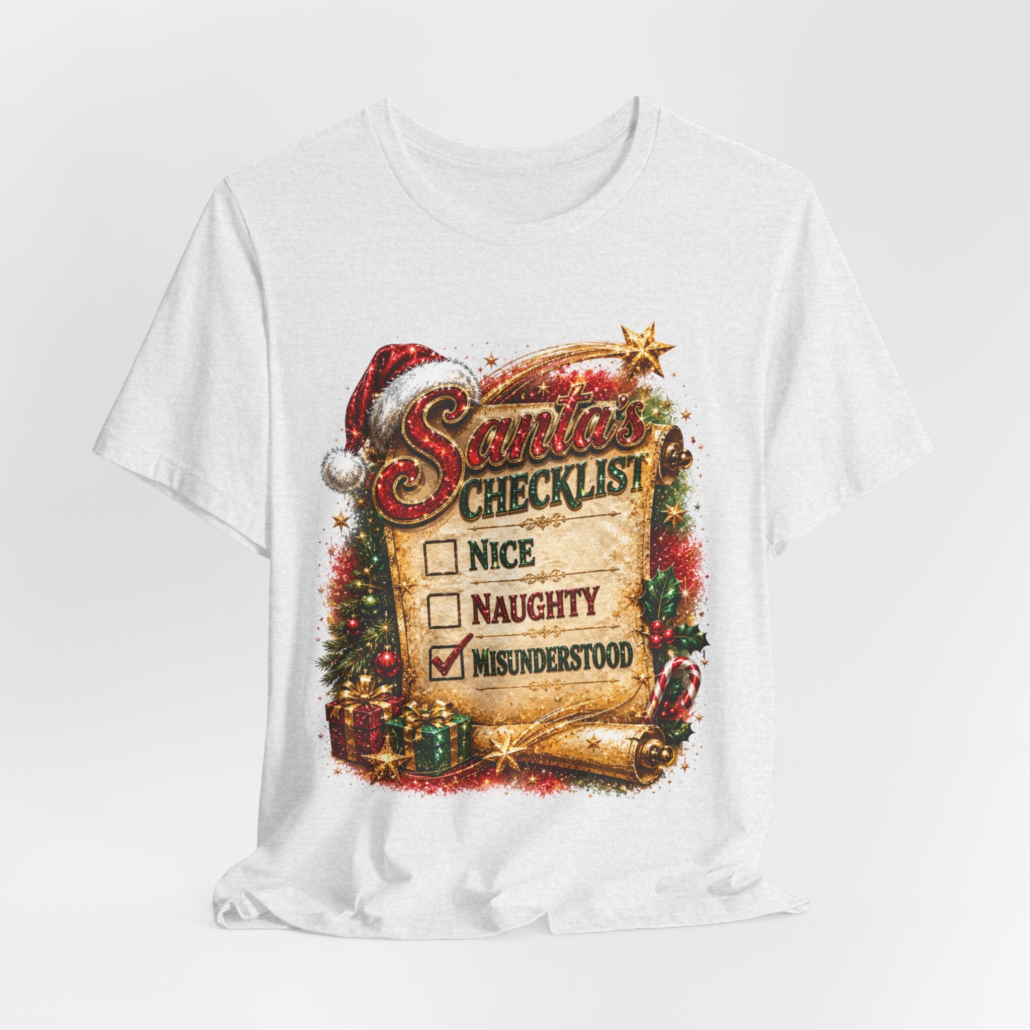 Santa's Checklist: Misunderstood – Funny Christmas T-Shirt