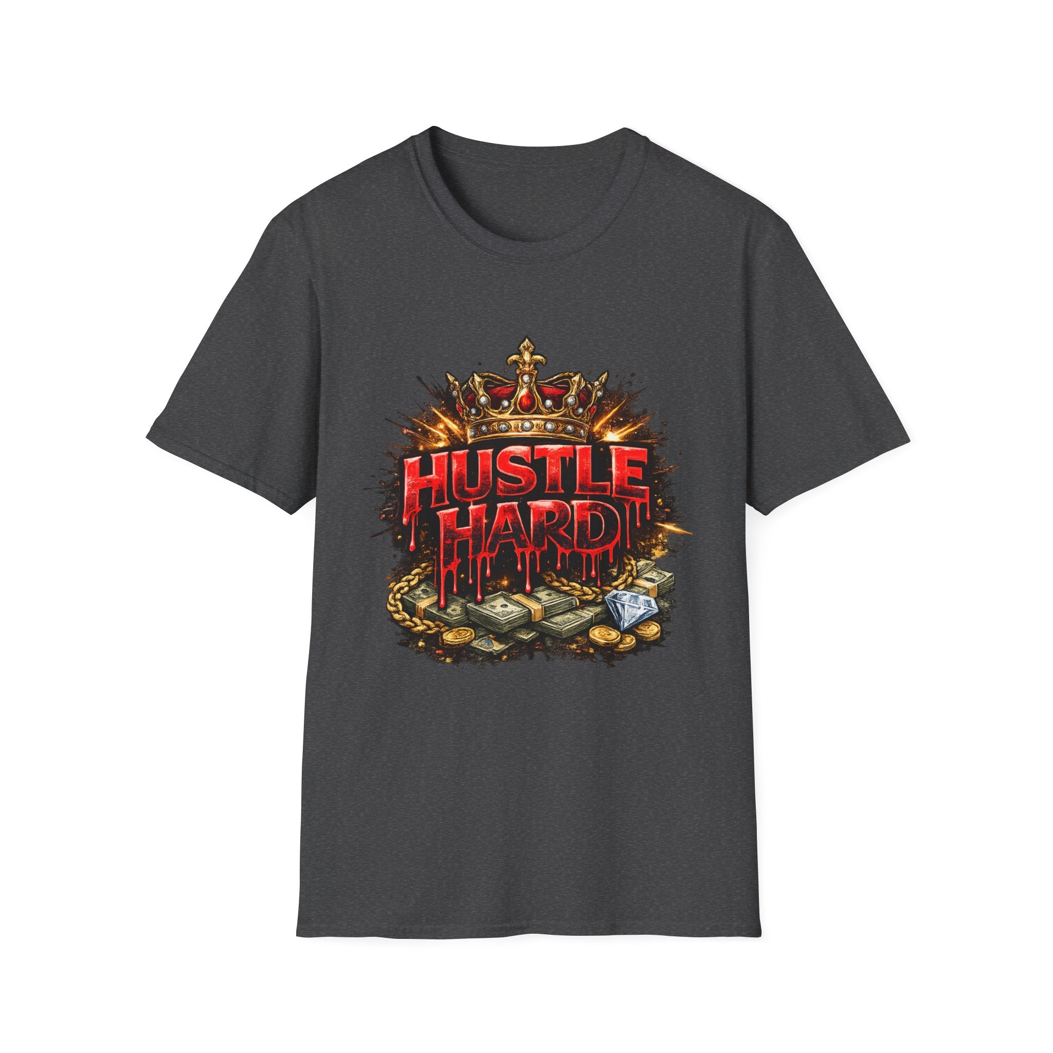 Hustle Hard T-Shirt – Crown & Money Graphic Tee