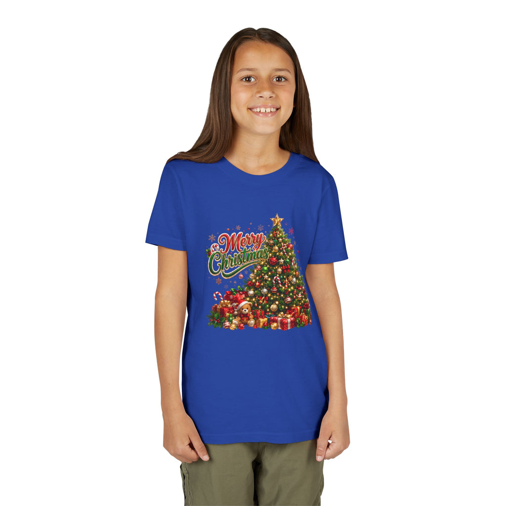Merry Christmas Tree Shirt – Classic Holiday Tee | Christmas Gift for Kids and Famil