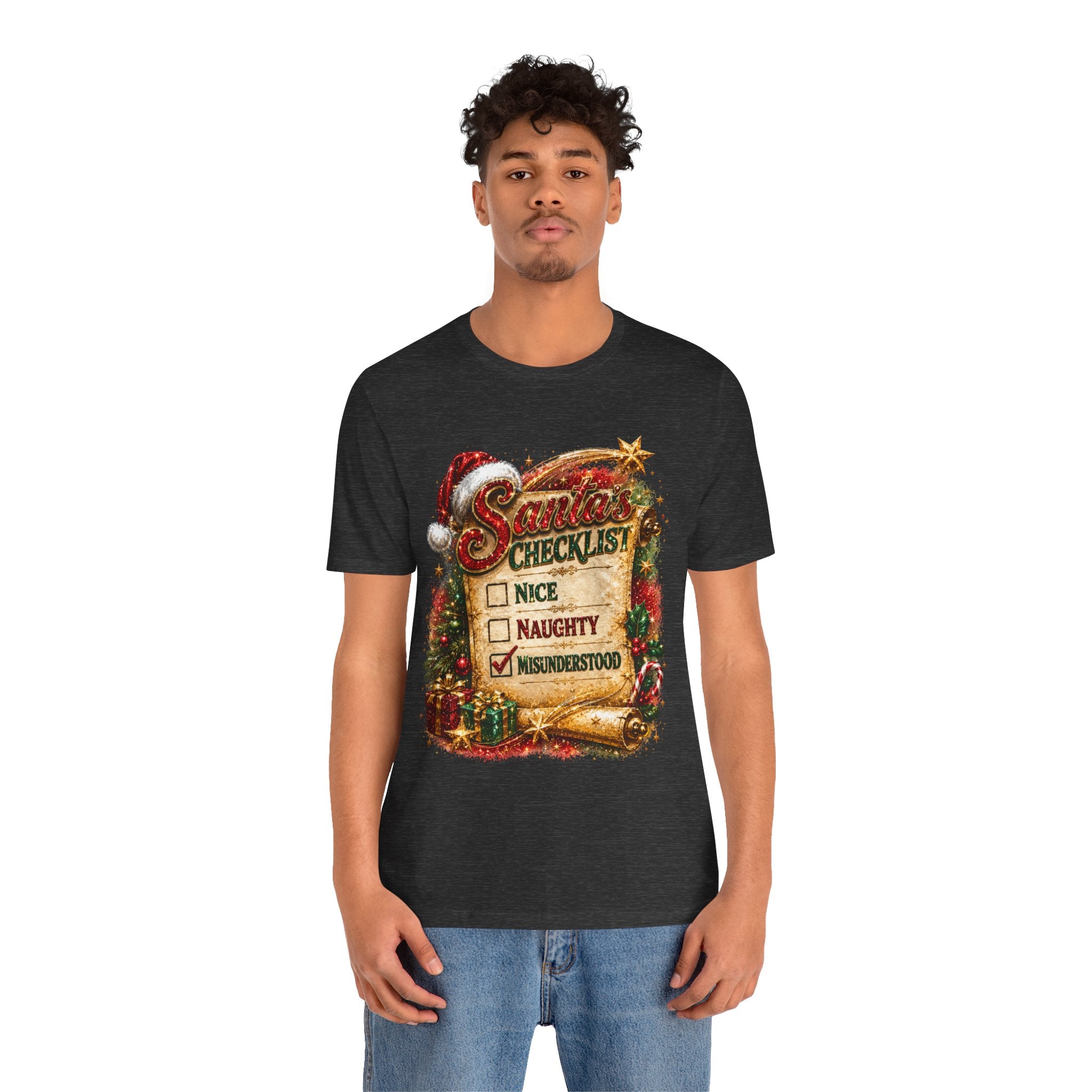 Santa's Checklist: Misunderstood – Funny Christmas T-Shirt