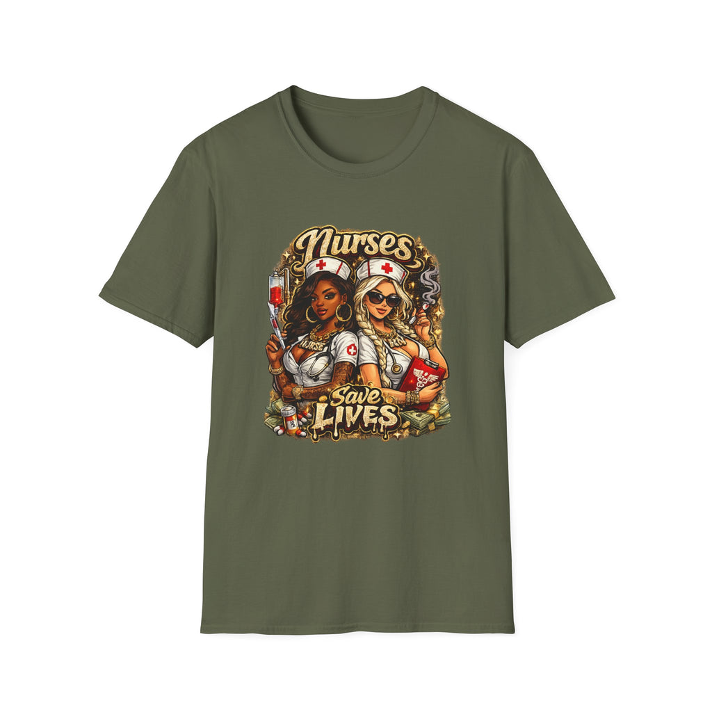 Nurses Save Lives T-Shirt | Nurse Appreciation Gift | Bold Nurse Graphic Tee