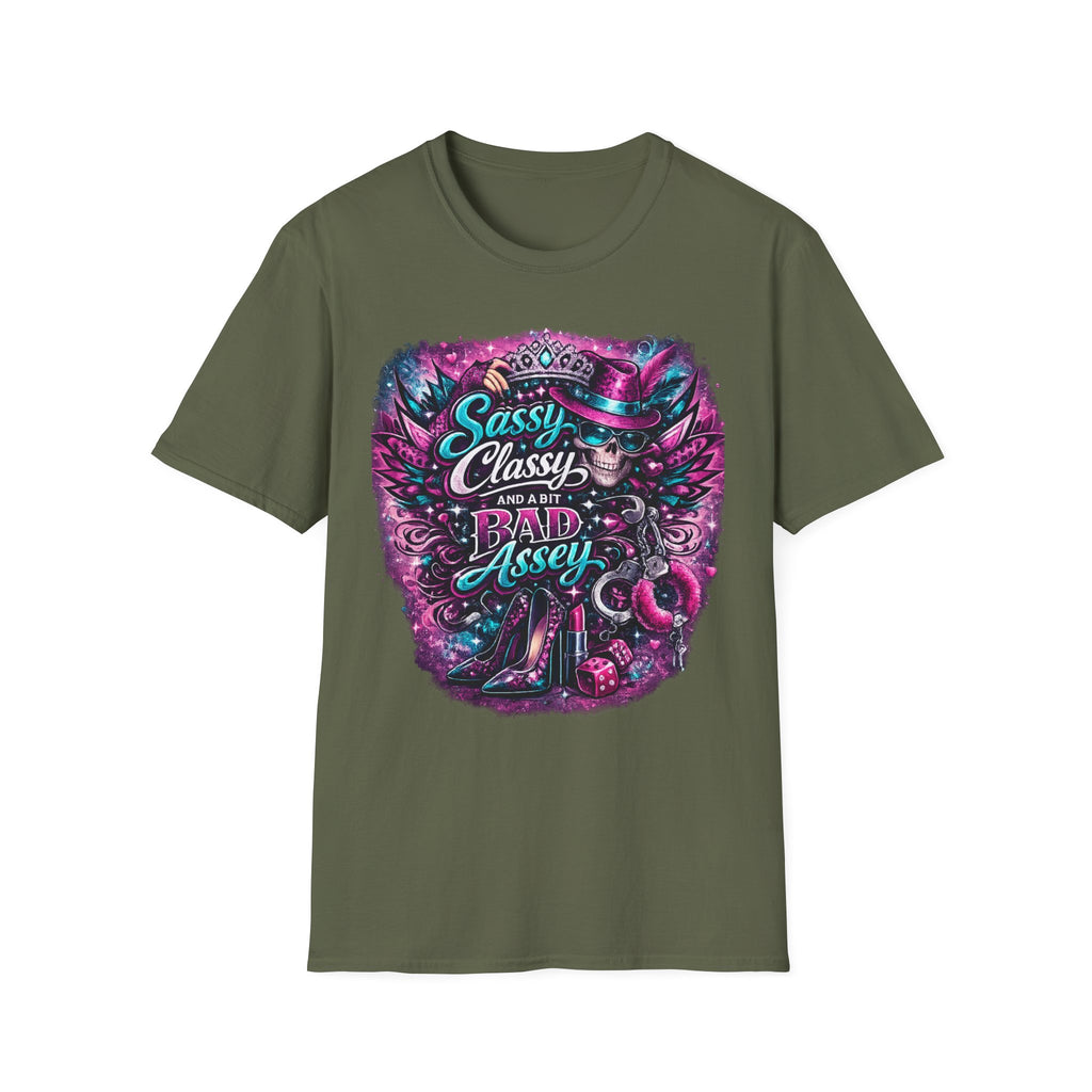 Sassy Classy And A Bit Bad Assey T-Shirt | Skeleton Queen Women's Graphic Tee