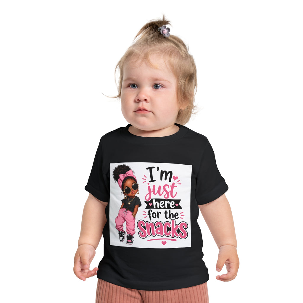 Hip Hop Baby "I'm Just Here for the Snacks" Short Sleeve T-Shirt