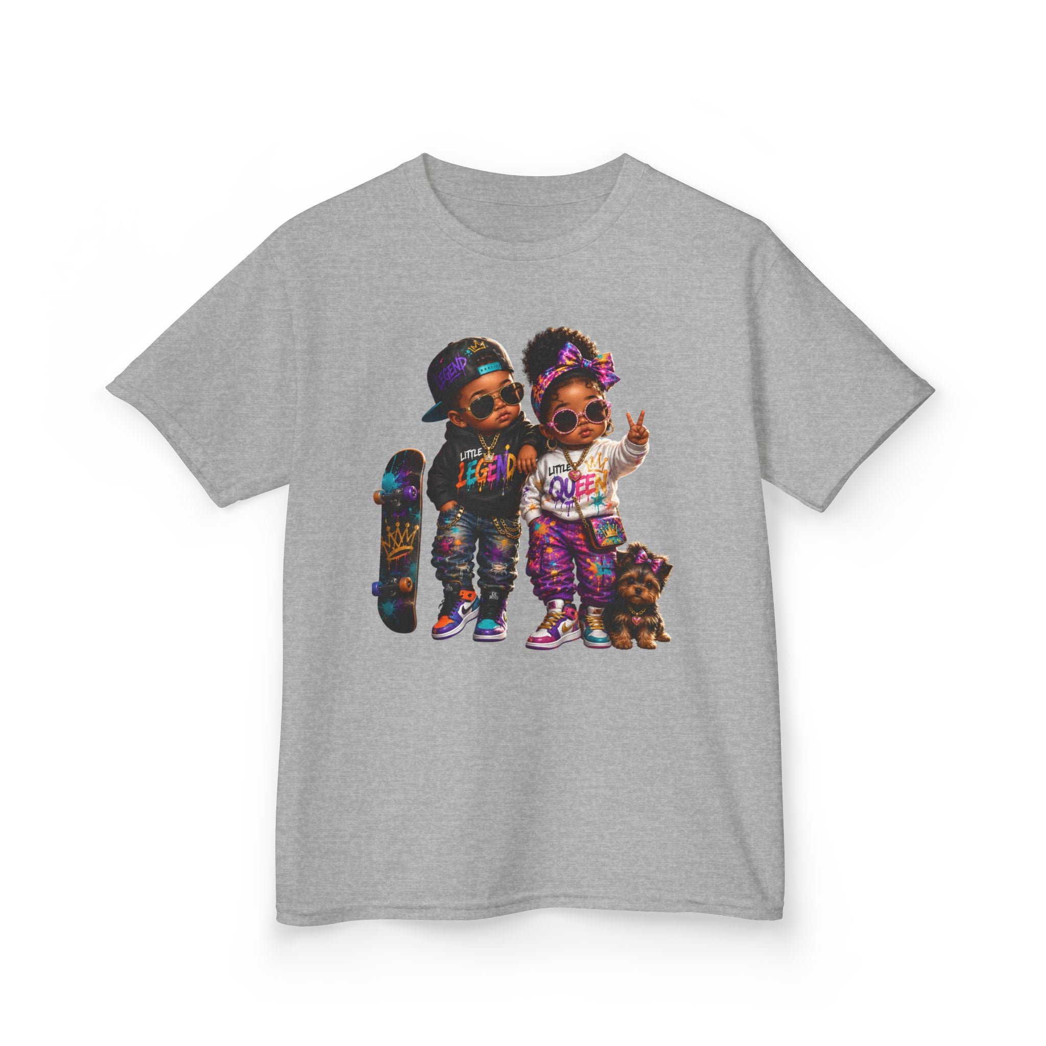 Little Legend & Little Queen T-Shirt | Back to School Hip Hop Kids Graphic Tee | Urban Streetwear Shirt