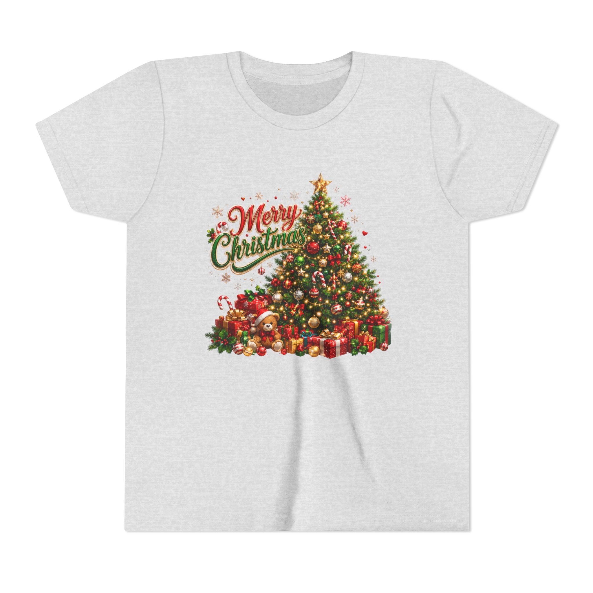Merry Christmas Tree Shirt – Classic Holiday Tee | Christmas Gift for Kids and Famil