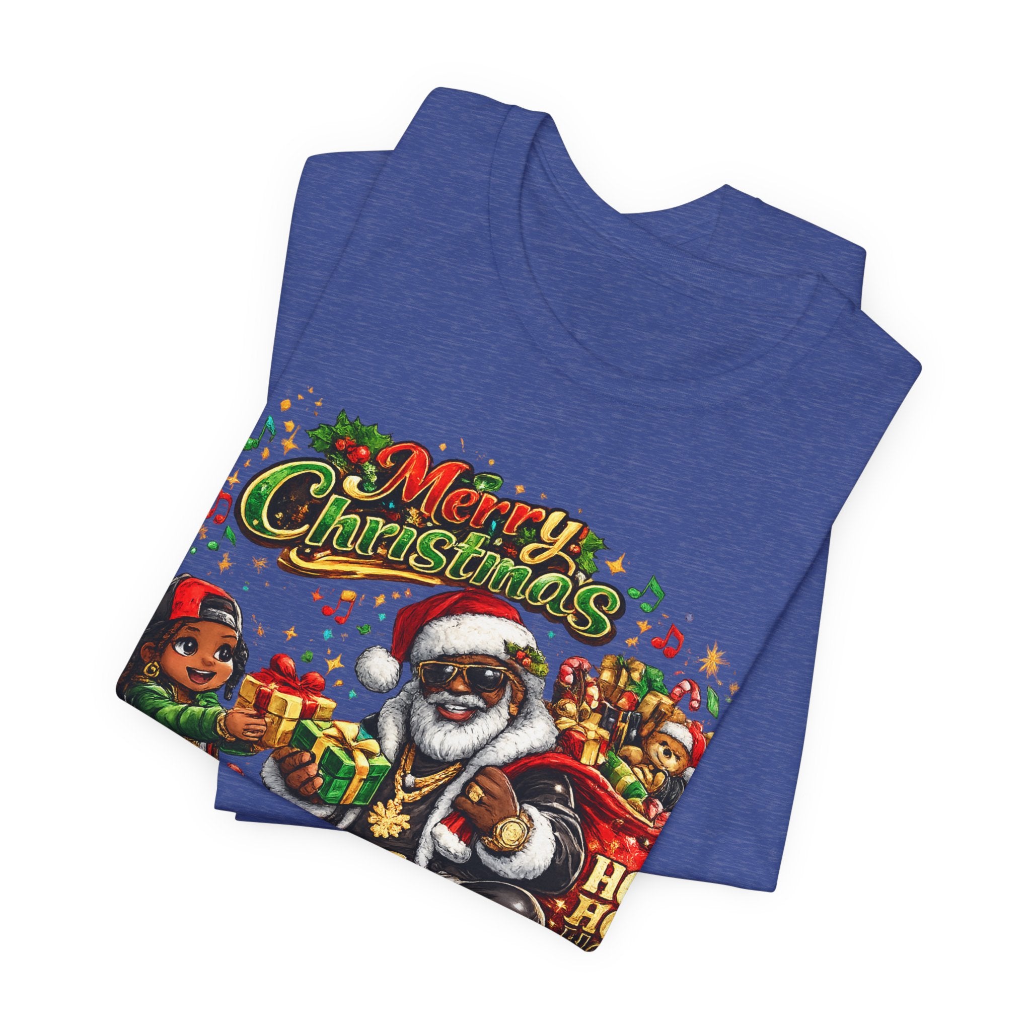 Black Santa Merry Christmas Shirt – Hip Hop Santa Gift Tee | Melanin Family Holiday Shirt
