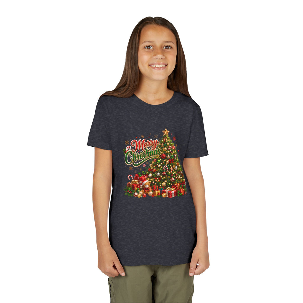 Merry Christmas Tree Shirt – Classic Holiday Tee | Christmas Gift for Kids and Famil