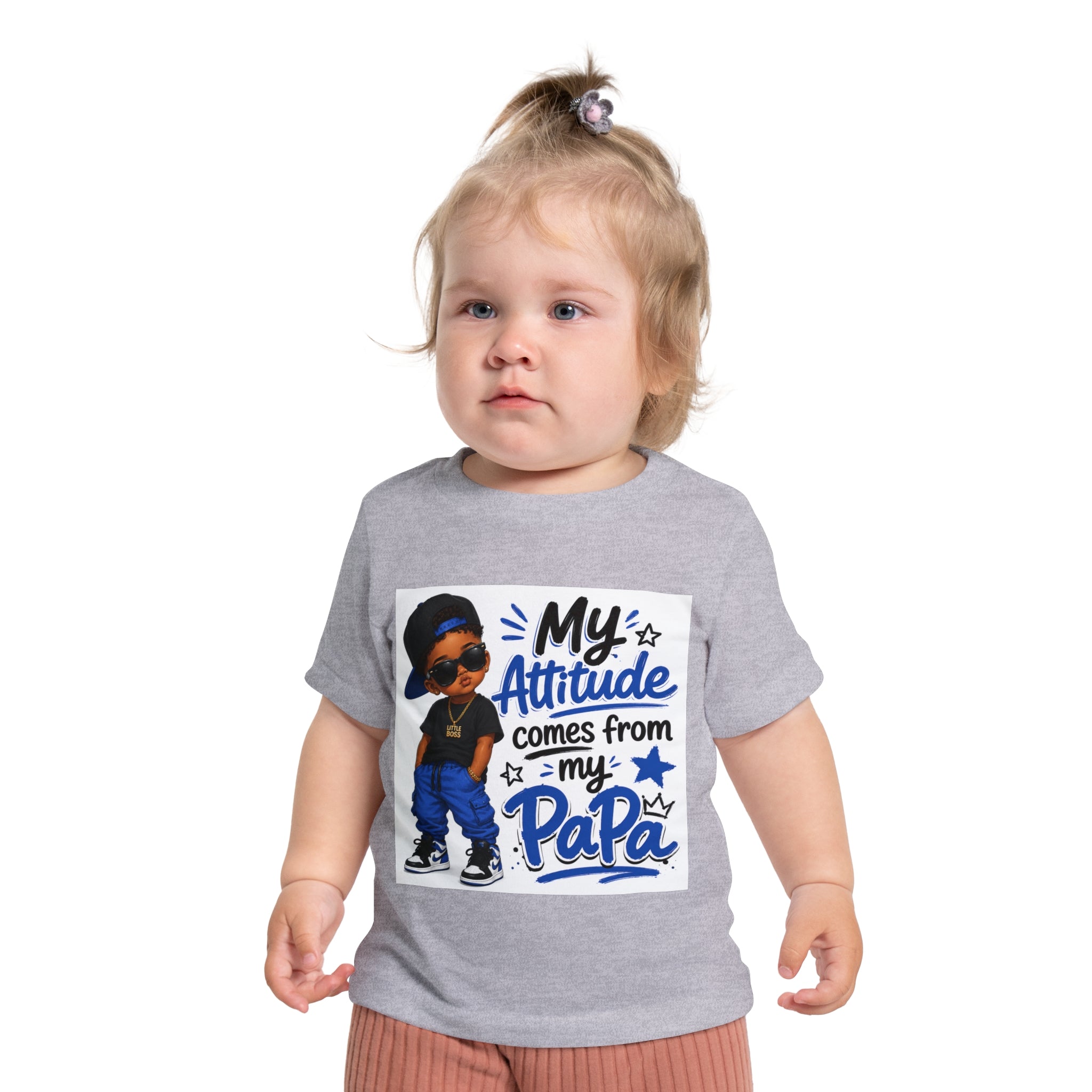 Baby T-Shirt “My Attitude Comes From My Papa” — Cute Papa-Inspired Infant Tee