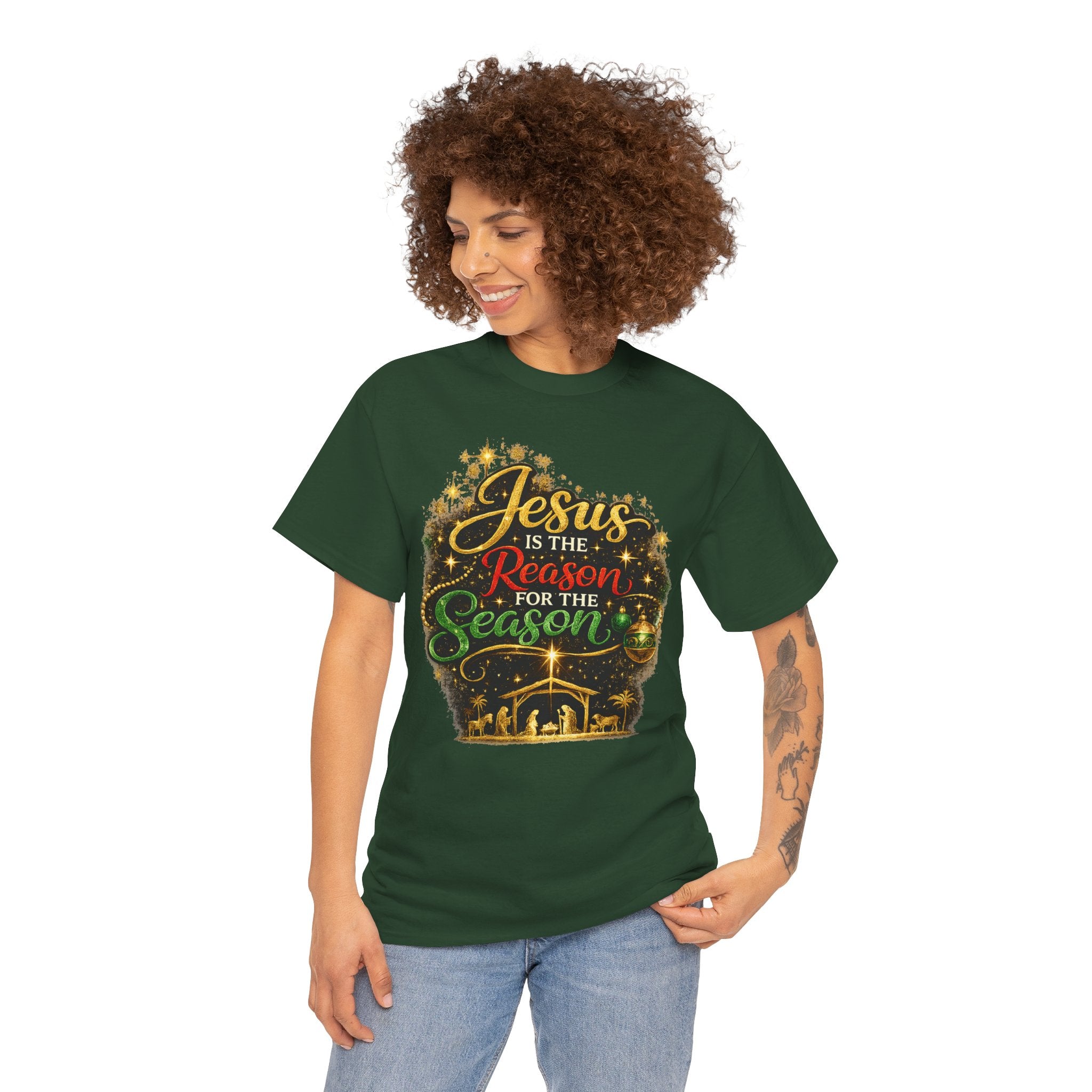 Jesus is the Reason for the Season Shirt – Christian Christmas Tee | Faith Holiday Gift