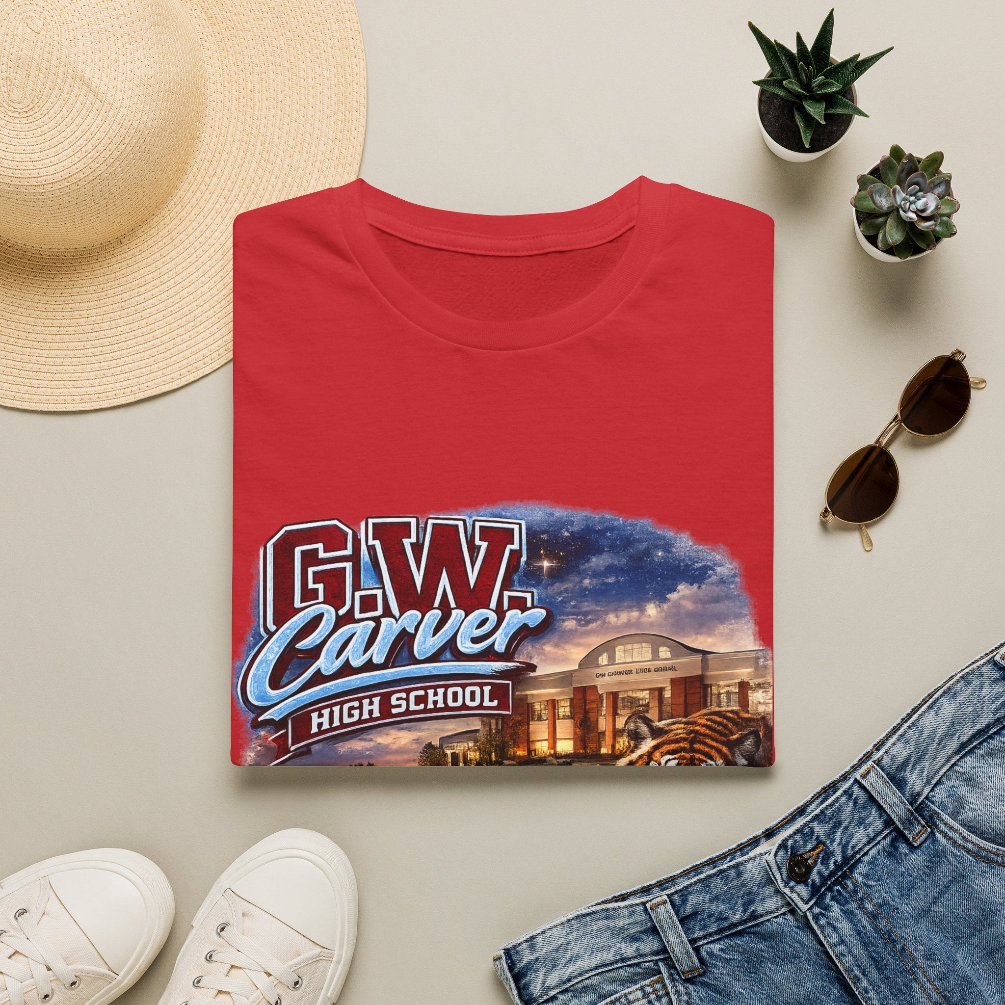 G.W. Carver High School Tigers T-Shirt | On Da Hill School Spirit Tee | Columbus GA Tiger Pride Graphic Tee