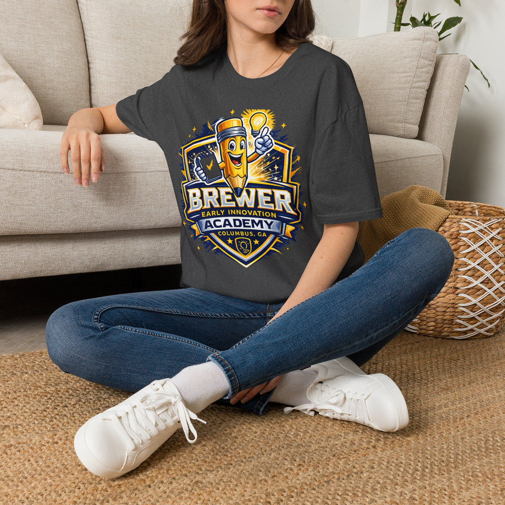 Brewer Early Innovation Academy T-Shirt | Columbus GA School Spirit Tee | BEIA Pencil Mascot Graphic Tee