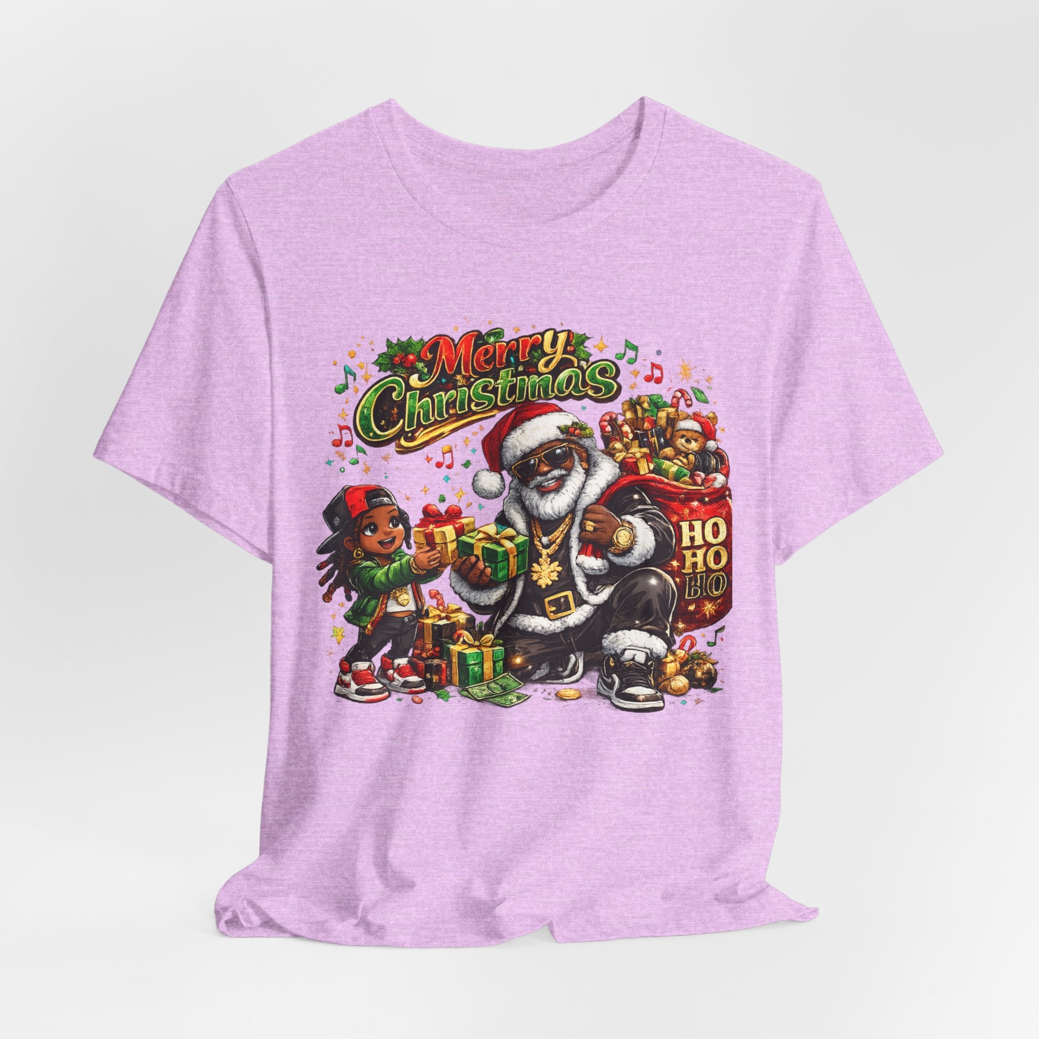 Black Santa Merry Christmas Shirt – Hip Hop Santa Gift Tee | Melanin Family Holiday Shirt