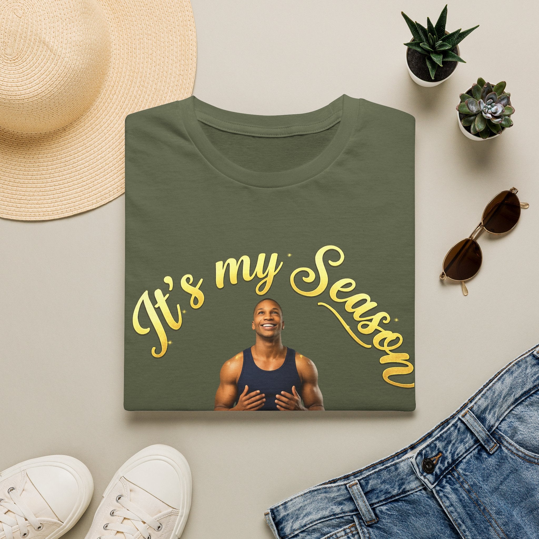 It's My Season T-Shirt | Gold Motivational Tee | Men's Empowerment Graphic Tee