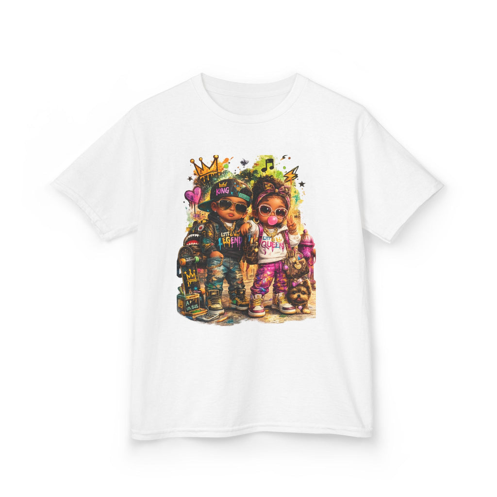 Lil Legend & Lil Queen T-Shirt | Hip Hop Kids Graffiti Graphic Tee | Urban Streetwear Kids Shirt