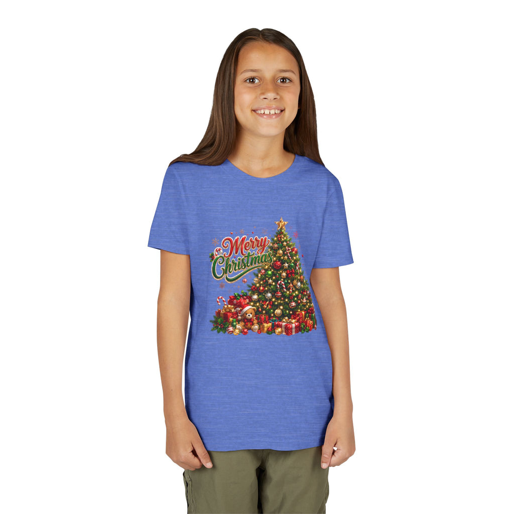 Merry Christmas Tree Shirt – Classic Holiday Tee | Christmas Gift for Kids and Famil