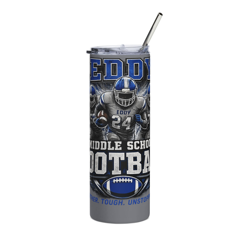 Eddy Middle School Football 20oz Stainless Steel Tumbler — Columbus, GA Team Travel Mug
