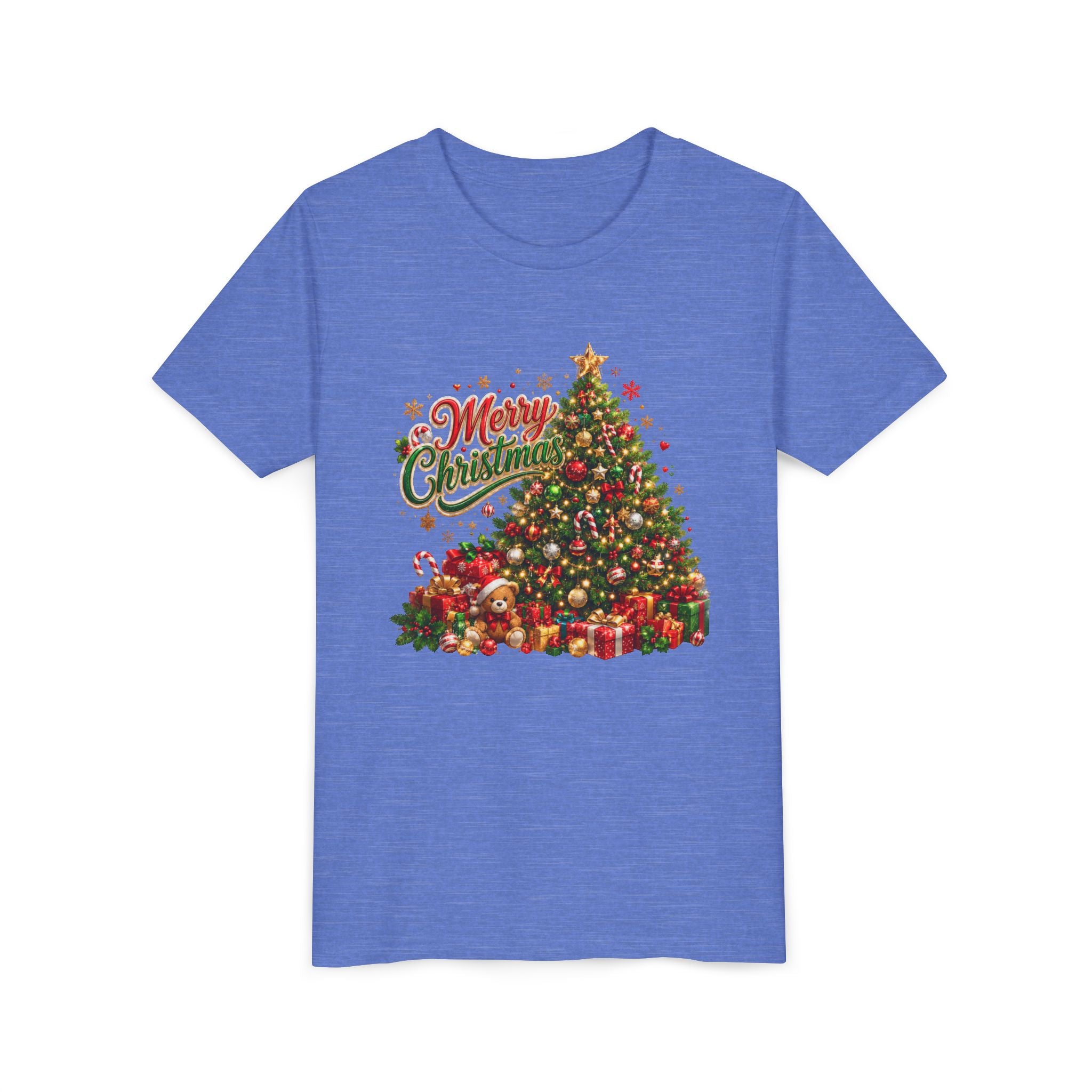 Merry Christmas Tree Shirt – Classic Holiday Tee | Christmas Gift for Kids and Famil