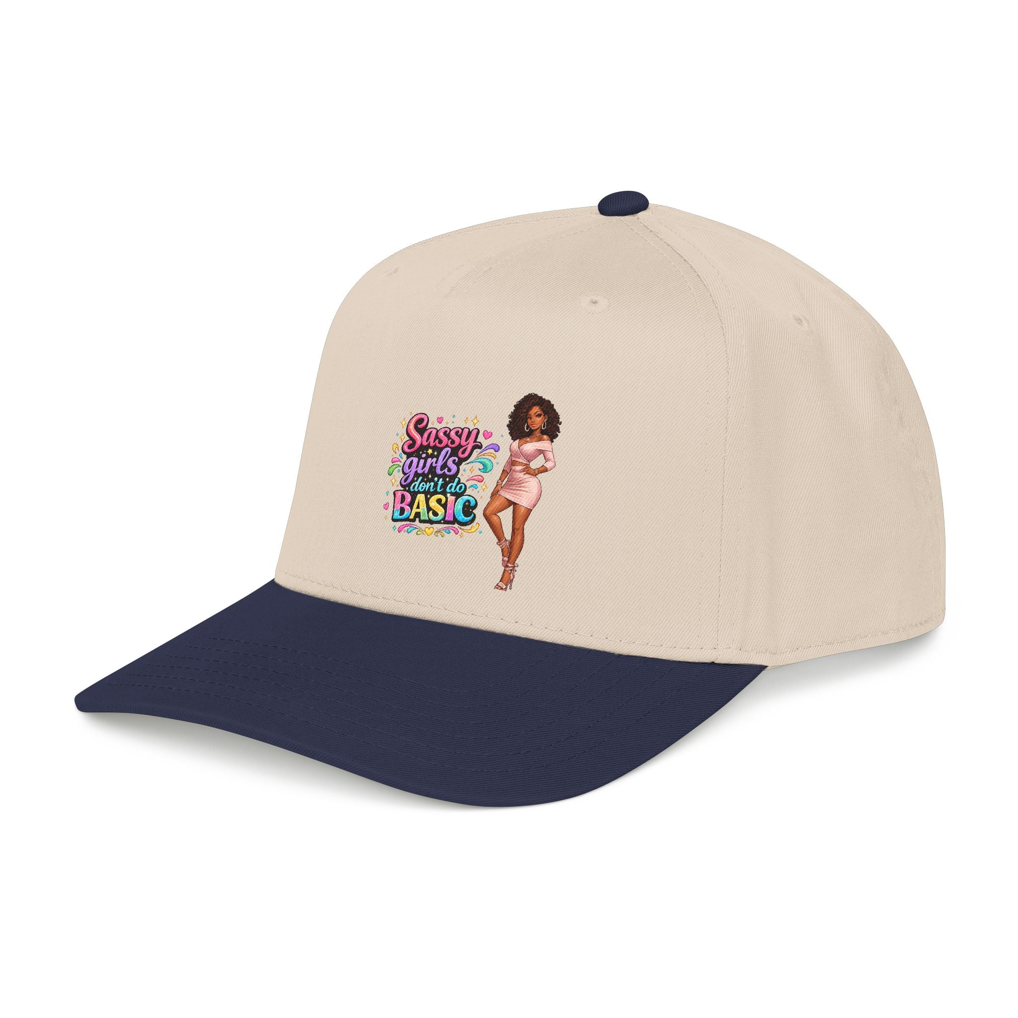 Sassy Girls Don't Do Basic Ball Cap – Royal/Natural